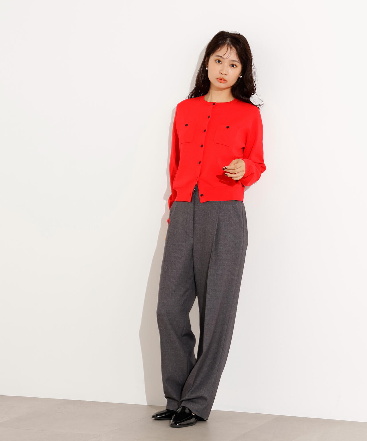 【小室安未さん着用】ツィーディーワンタックストレートパンツ