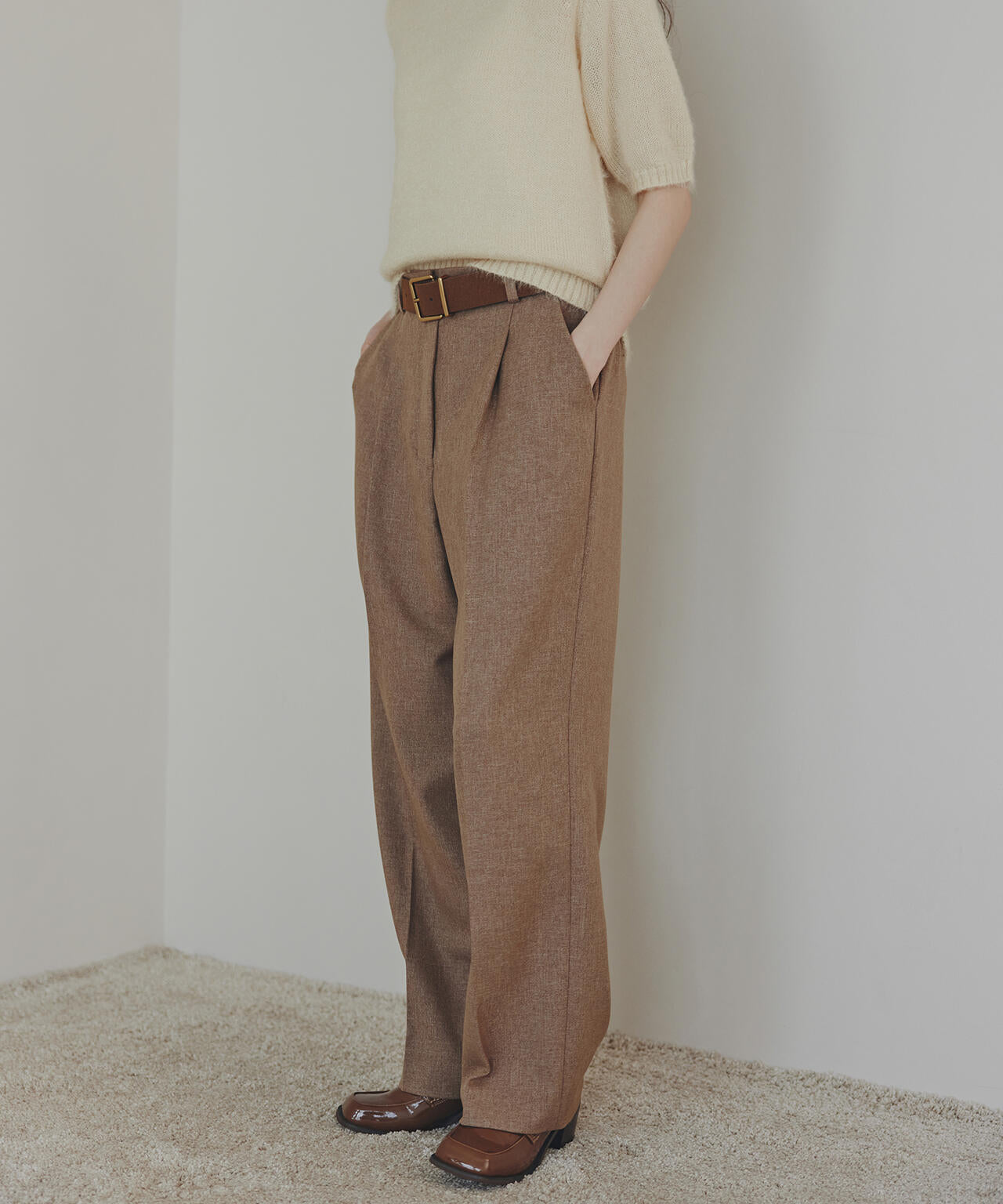 【小室安未さん着用】ツィーディーワンタックストレートパンツ