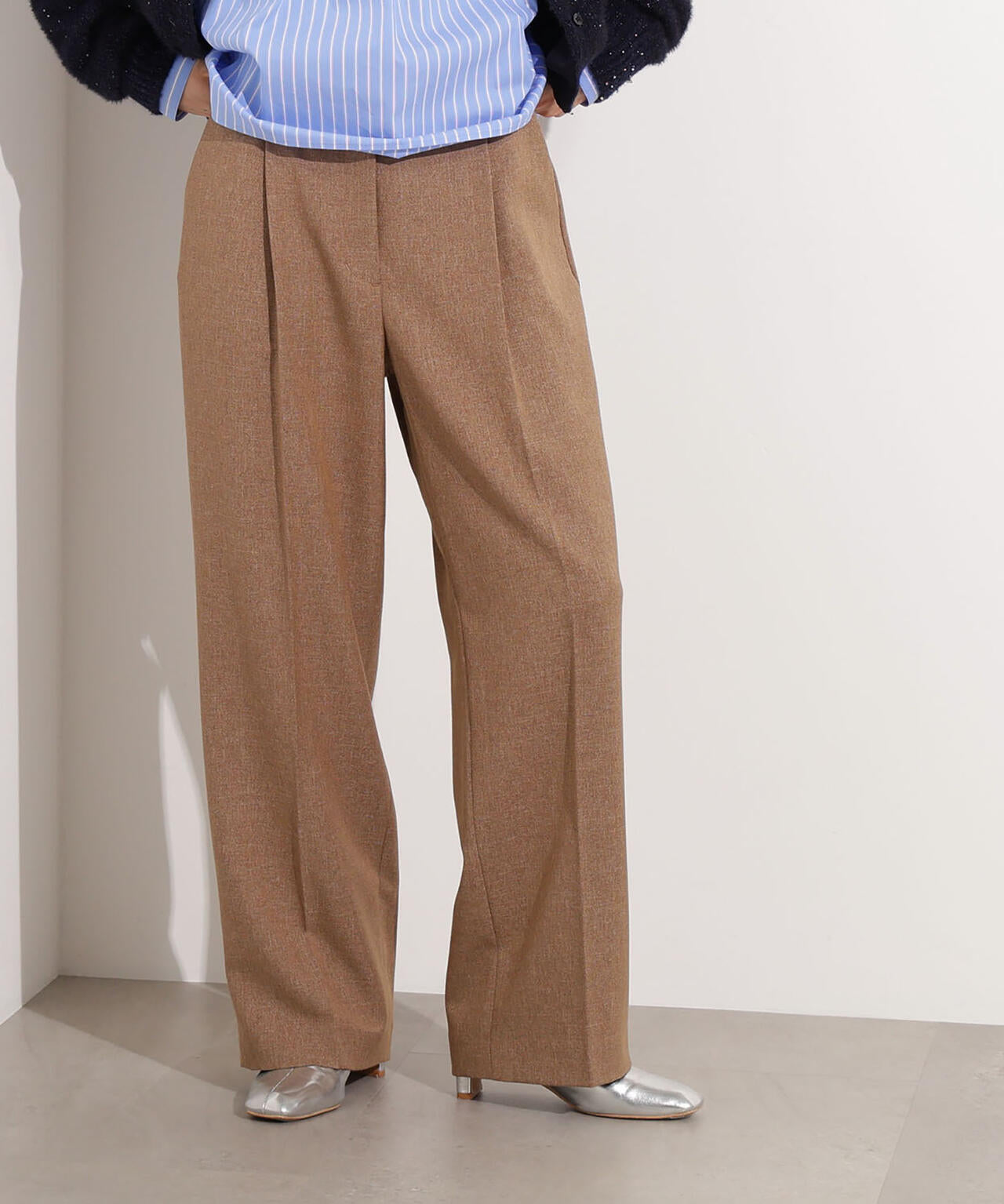 【小室安未さん着用】ツィーディーワンタックストレートパンツ