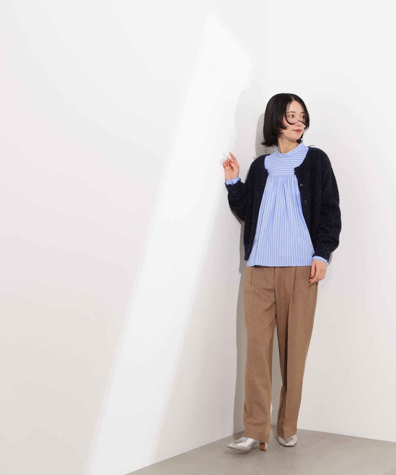 【小室安未さん着用】ツィーディーワンタックストレートパンツ