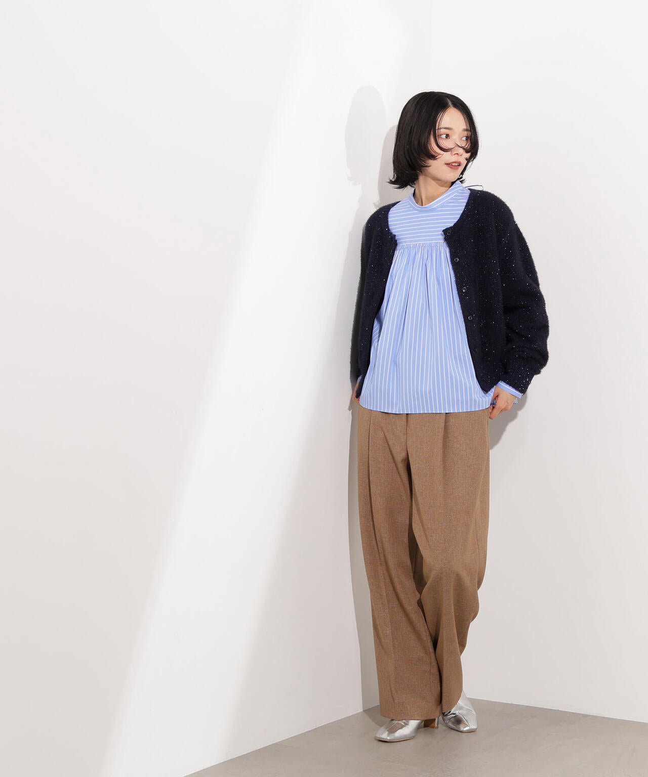 【小室安未さん着用】ツィーディーワンタックストレートパンツ