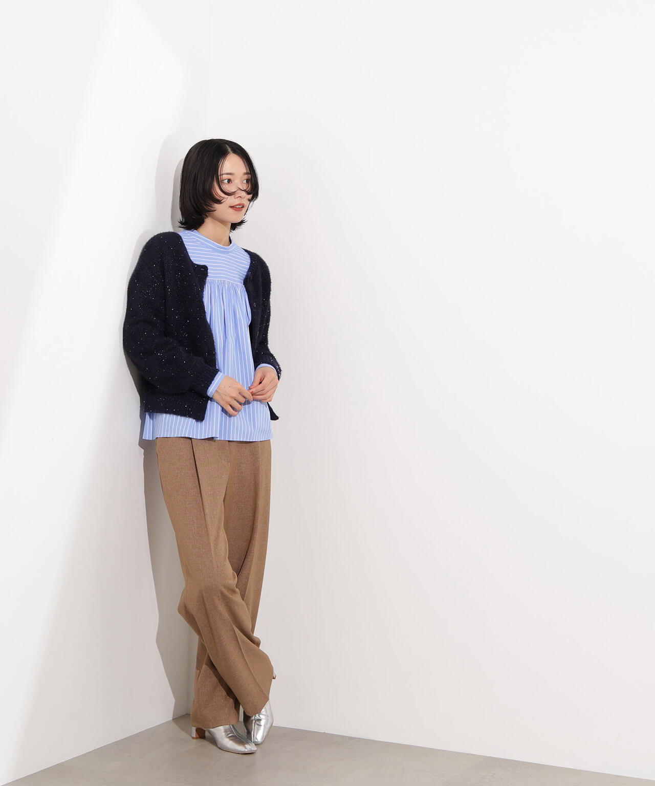 【小室安未さん着用】ツィーディーワンタックストレートパンツ