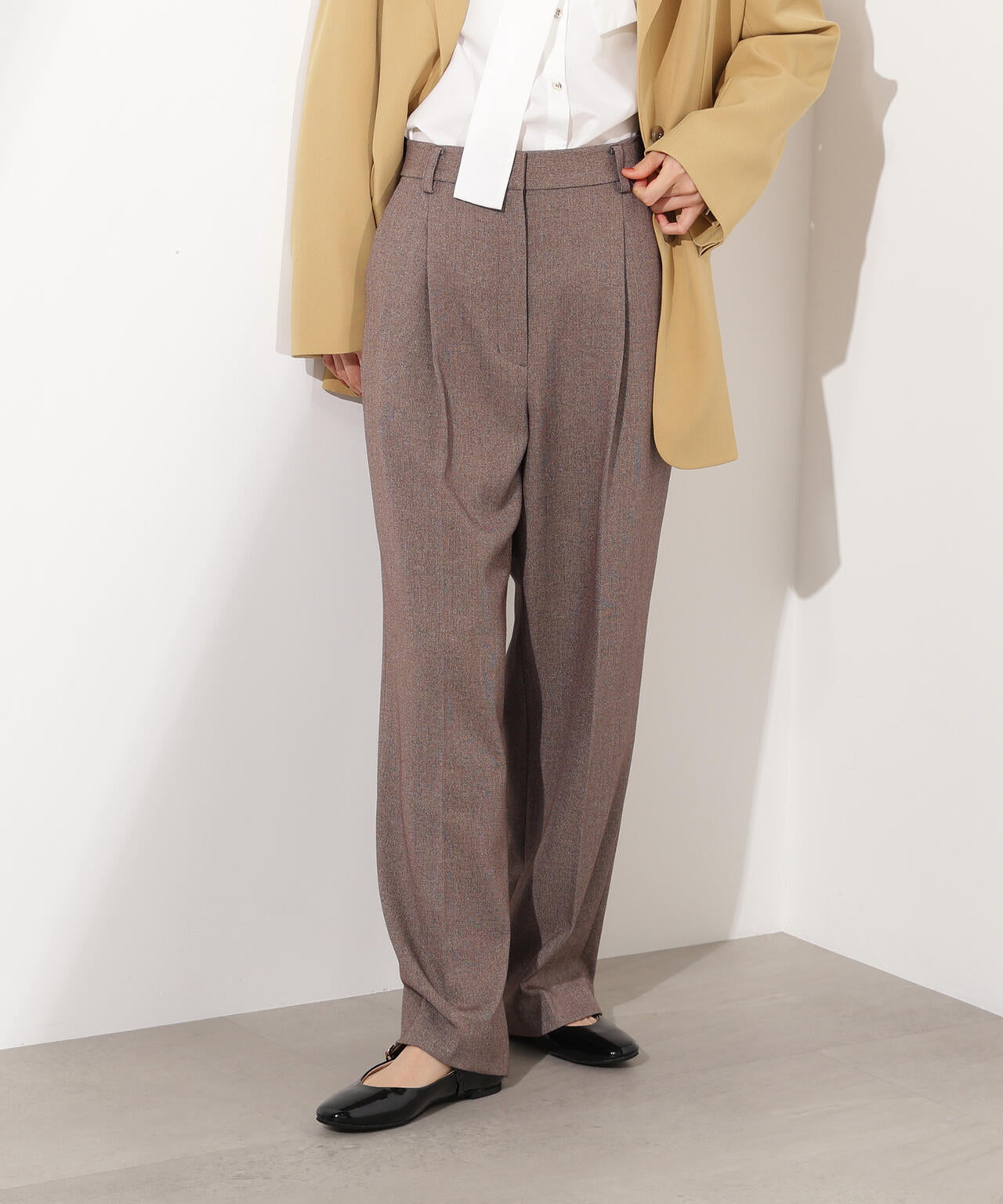 【小室安未さん着用】ツィーディーワンタックストレートパンツ