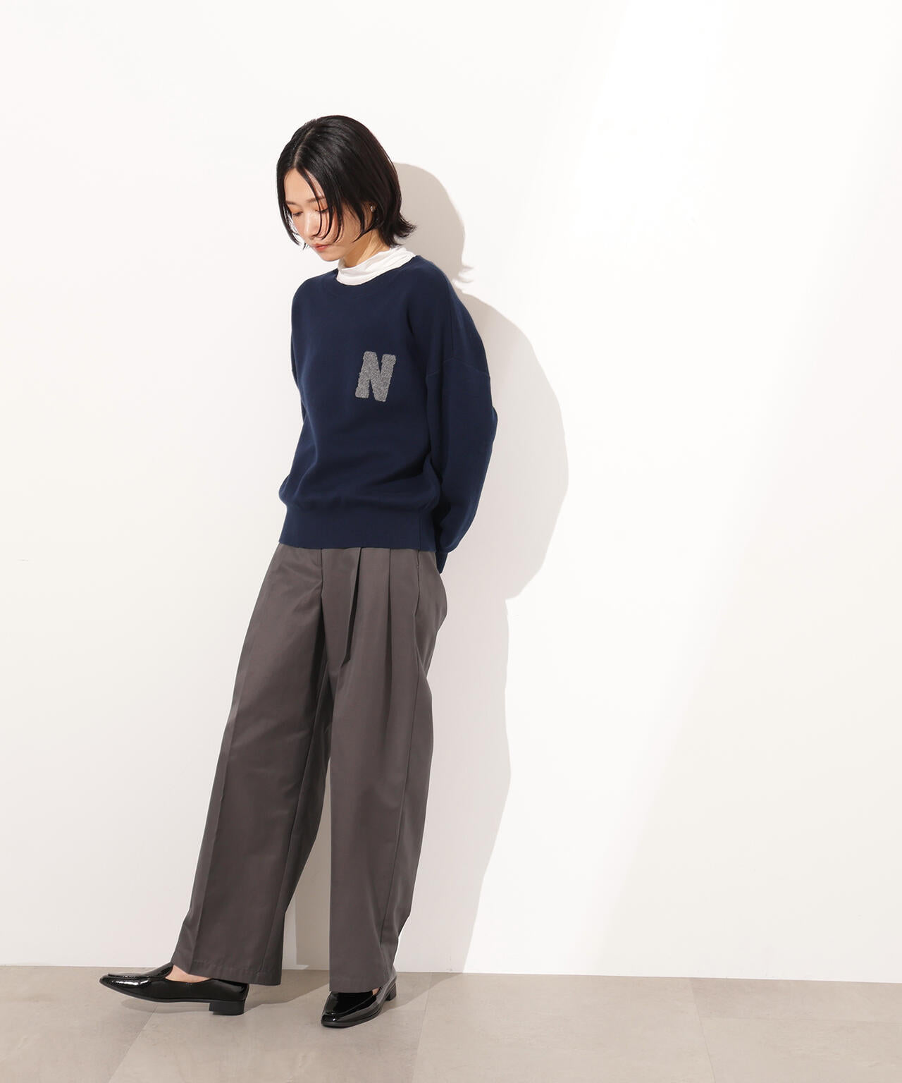 ツータックツイルパンツ