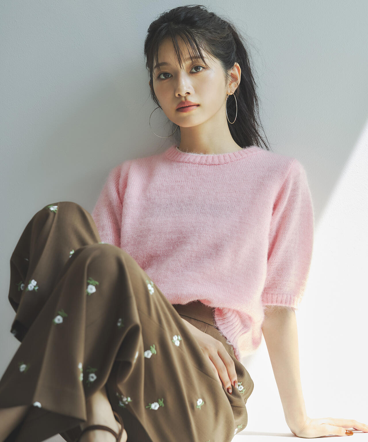 【小室安未さん着用】エンブロイダリーフラワーパンツ