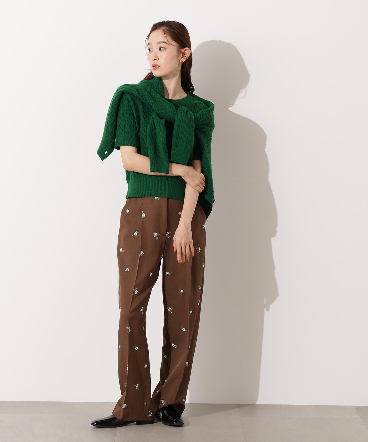 【小室安未さん着用】エンブロイダリーフラワーパンツ
