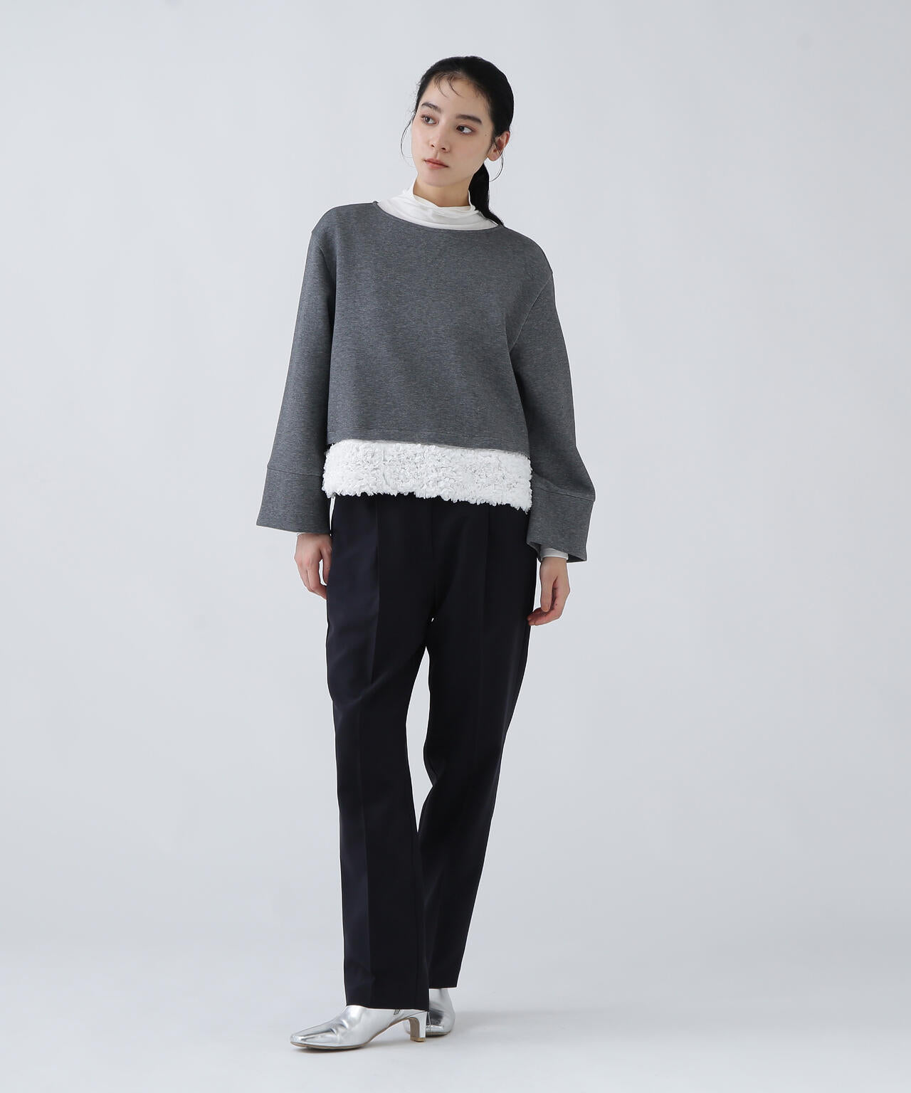 【365ユーティリティー】洗えてシワになりづらいジャケットみたいなブラウスセットアップ パンツ