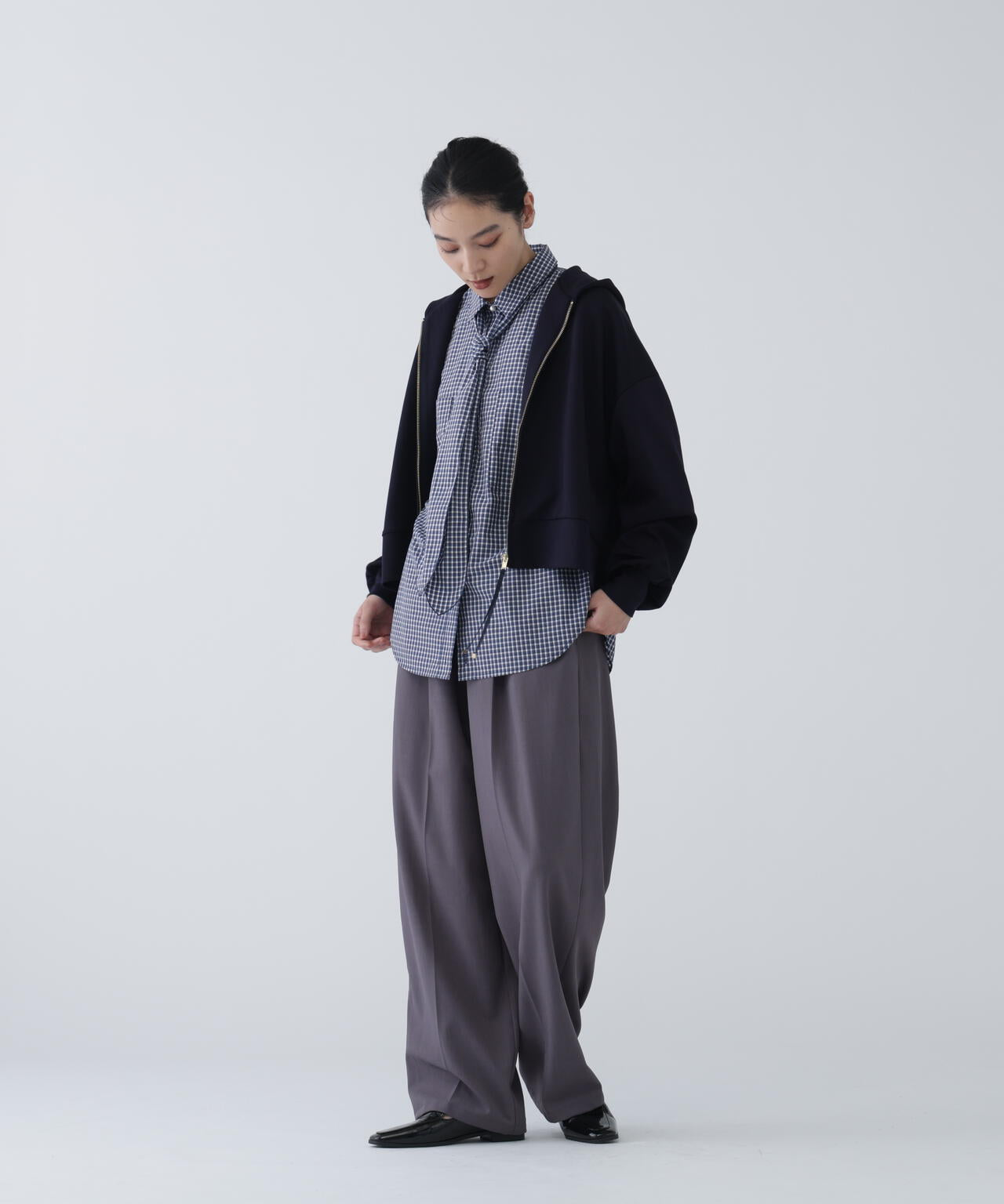 【365ユーティリティー】洗えてシワになりづらいストレッチギャバセットアップ パンツ