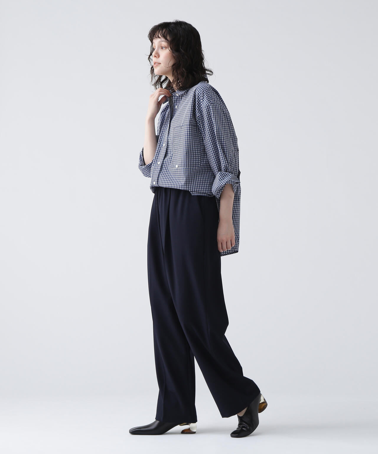 【365ユーティリティー】洗えてシワになりづらいストレッチギャバセットアップ パンツ