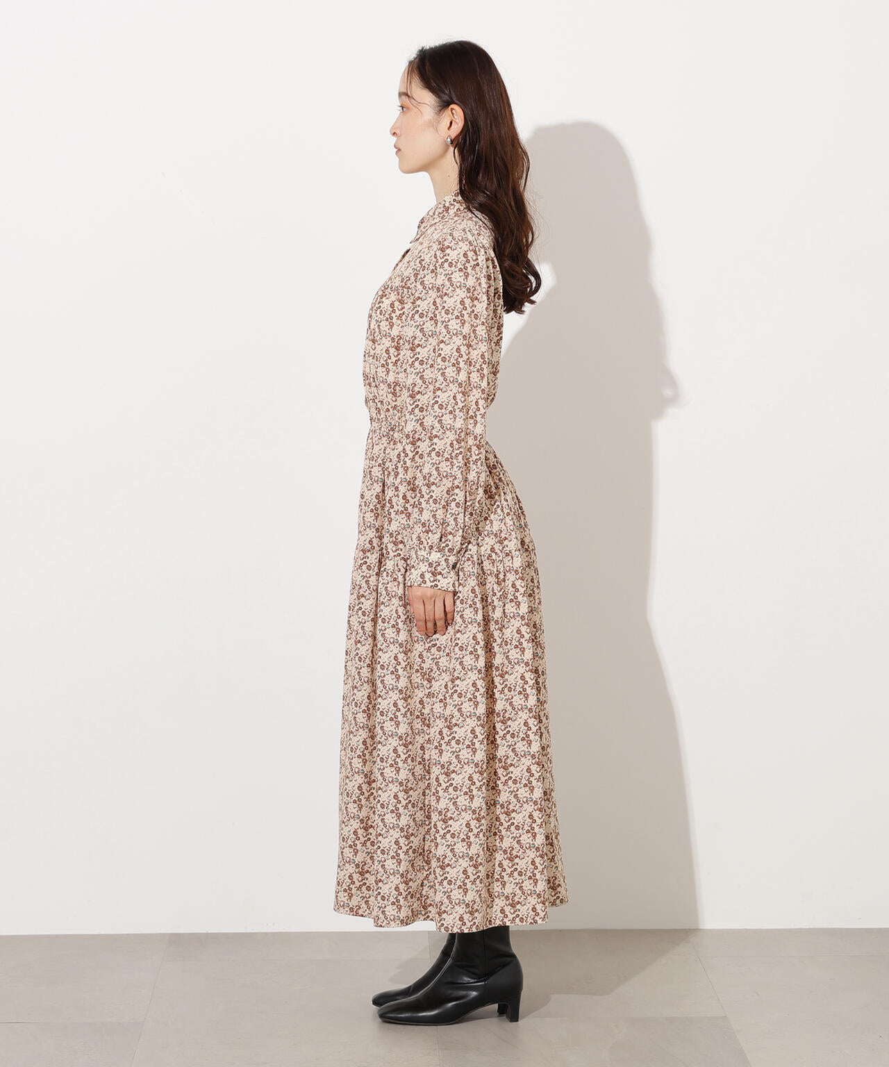 ヴィンテージフラワーシャツワンピース