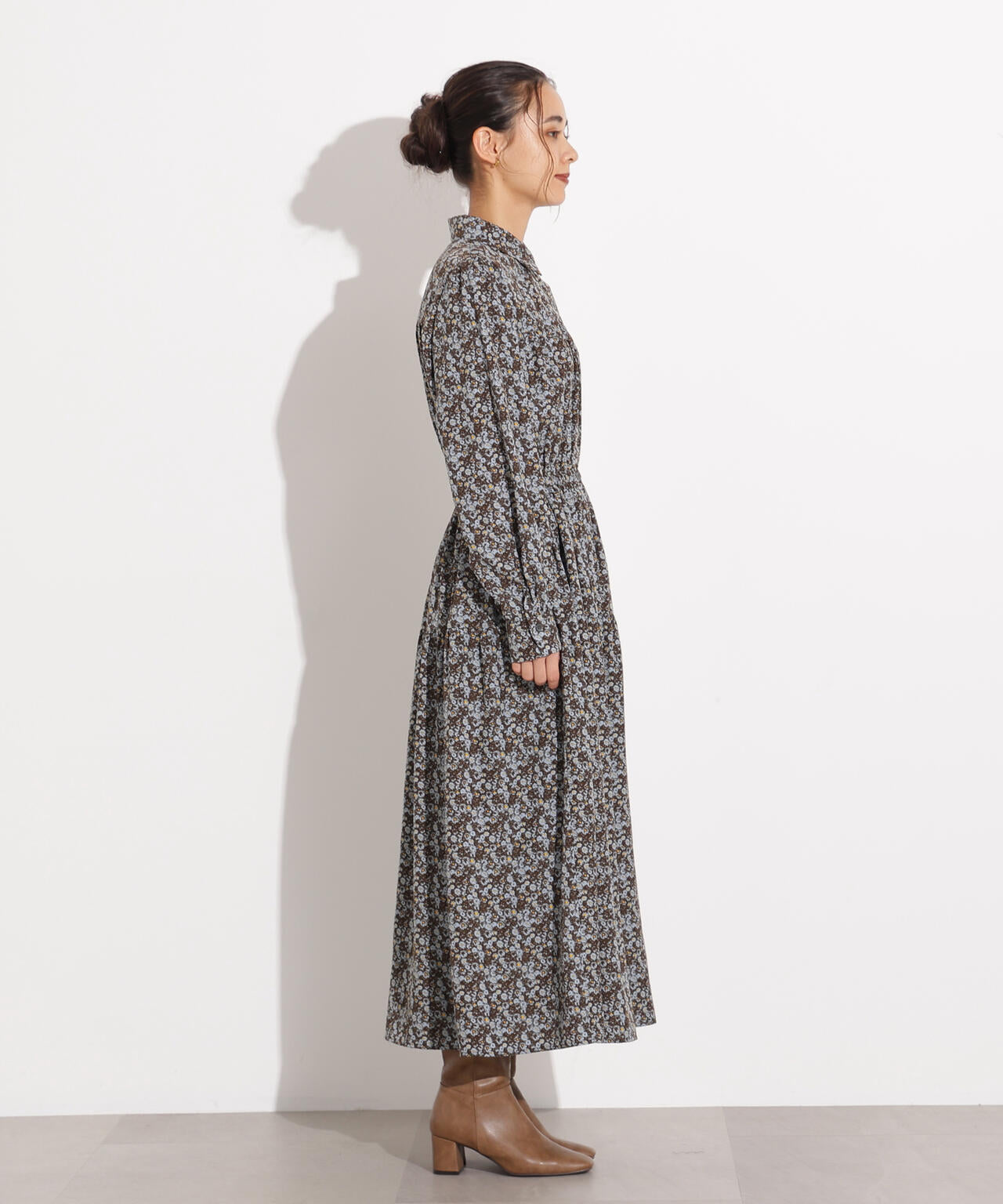 ヴィンテージフラワーシャツワンピース