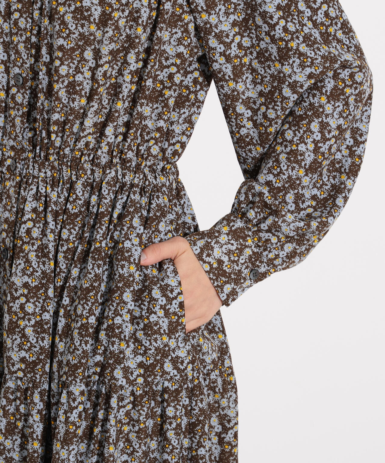 ヴィンテージフラワーシャツワンピース