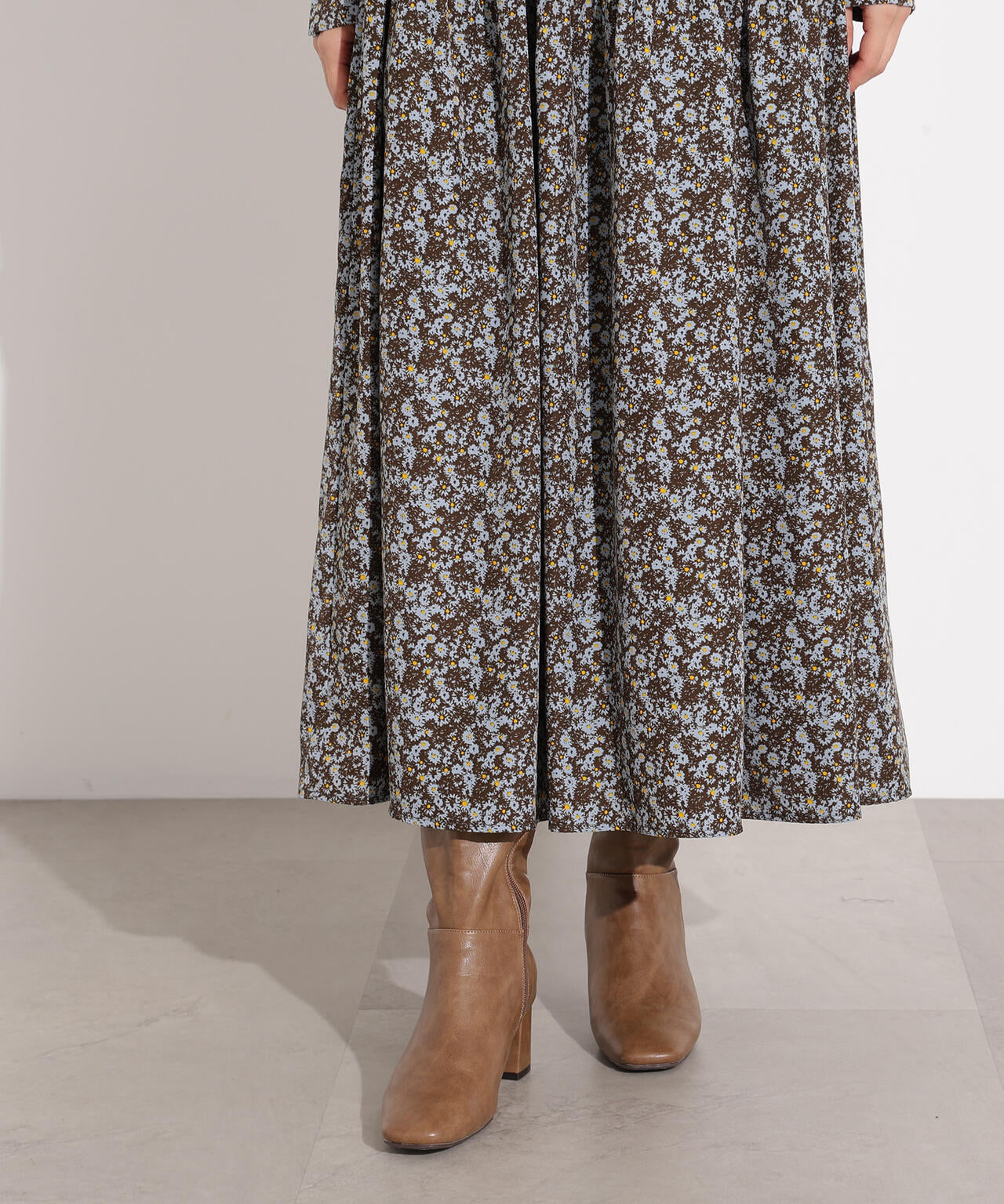 ヴィンテージフラワーシャツワンピース