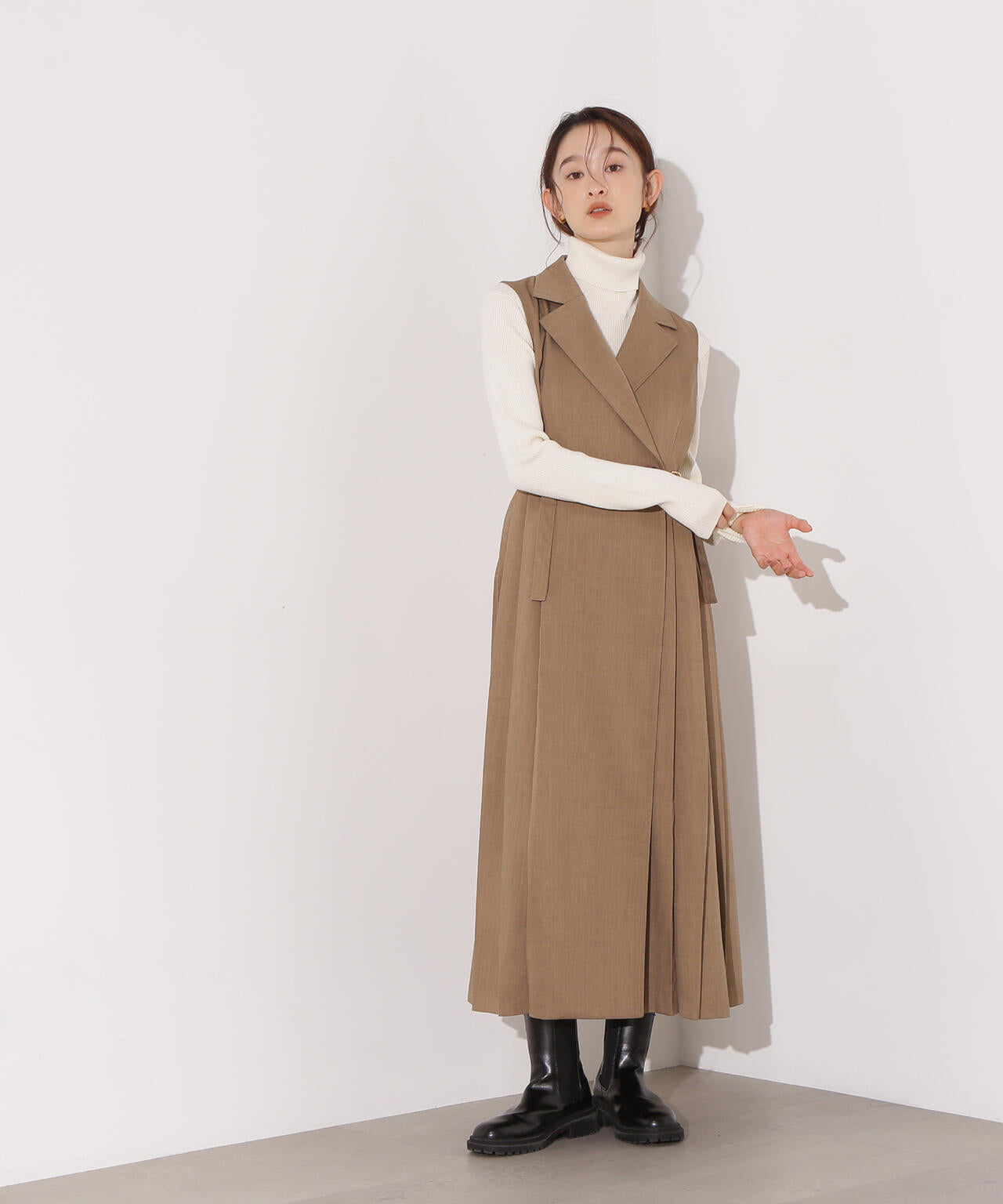 サイドプリーツテーラージャンスカ