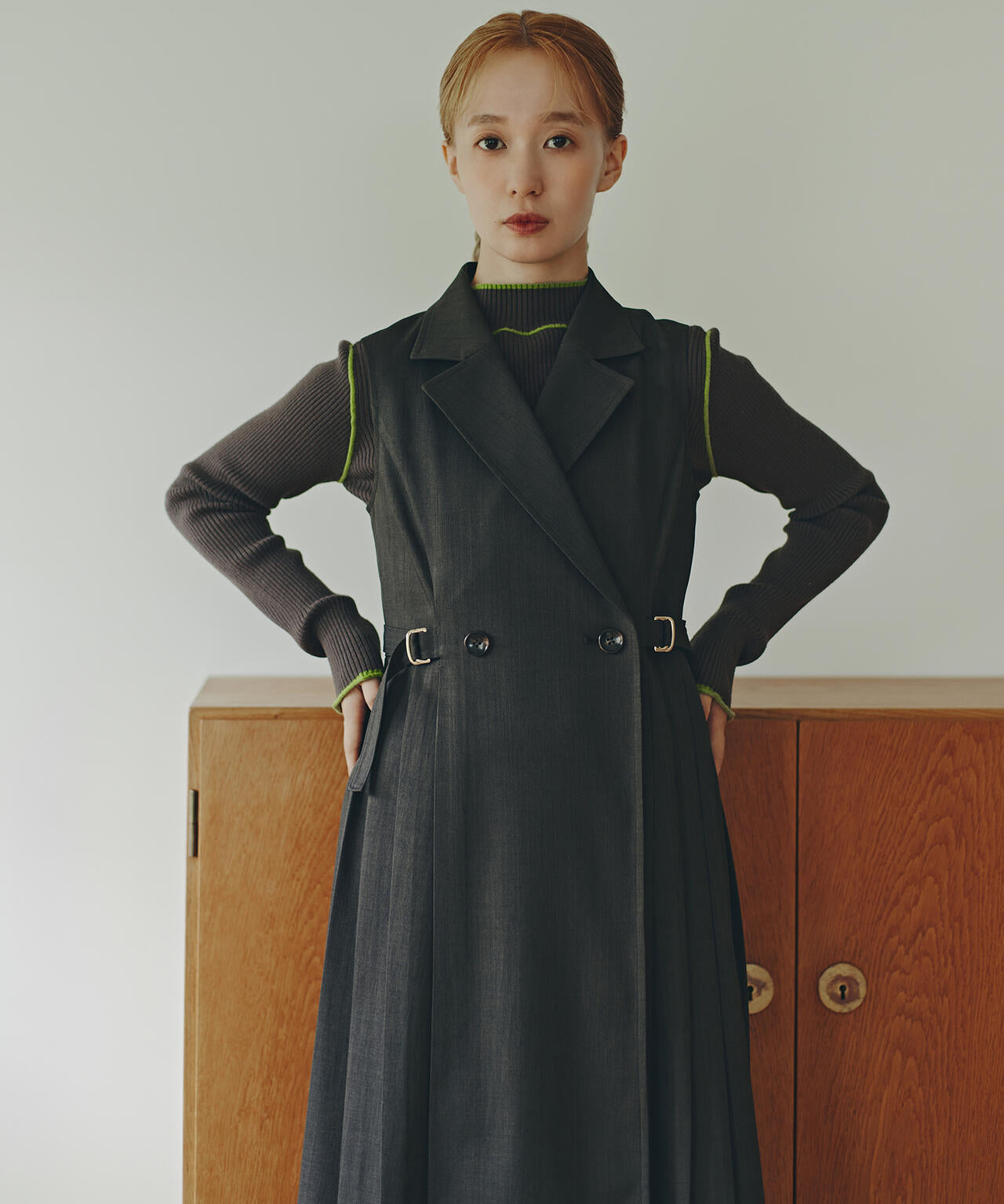 サイドプリーツテーラージャンスカ