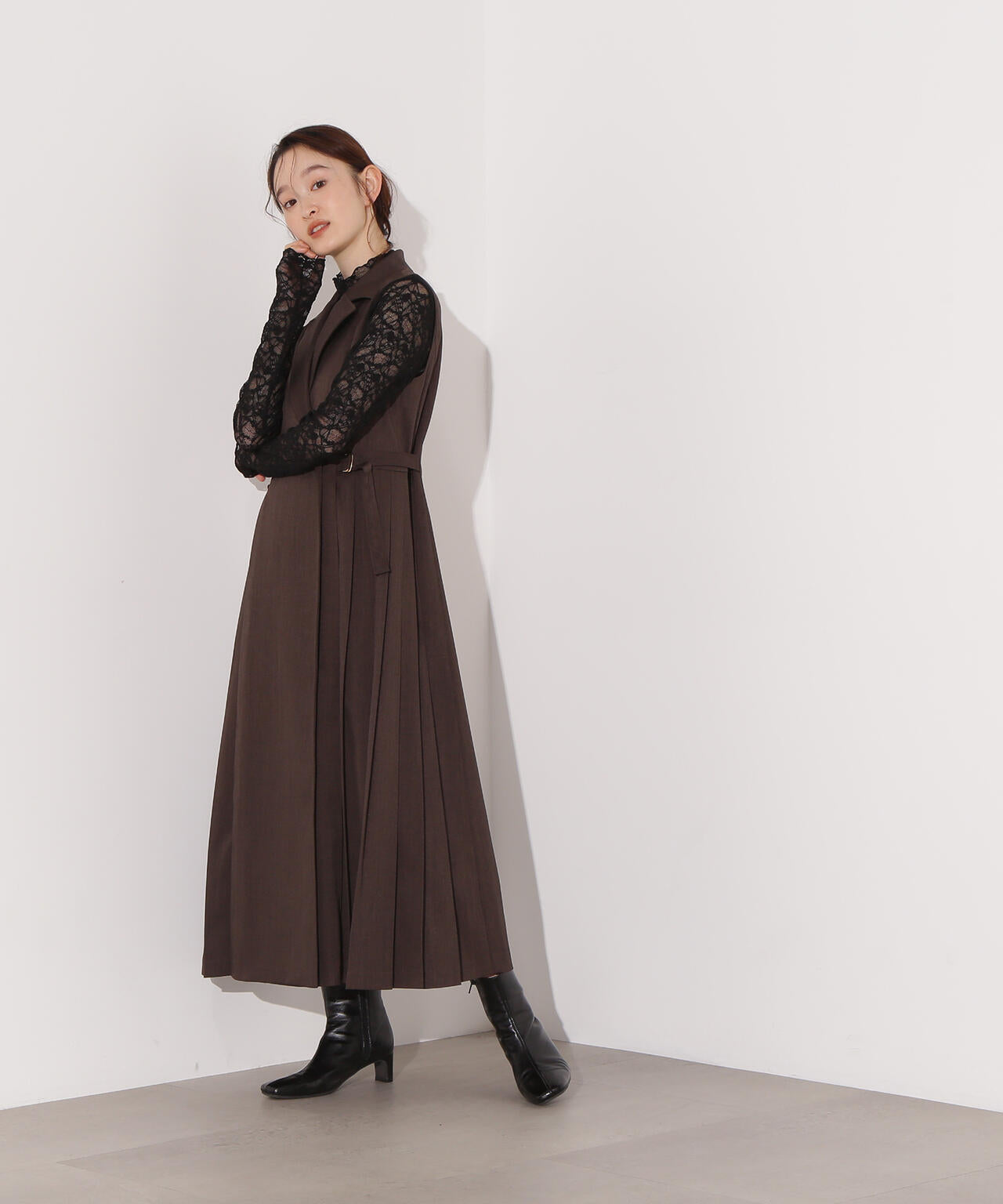 サイドプリーツテーラージャンスカ