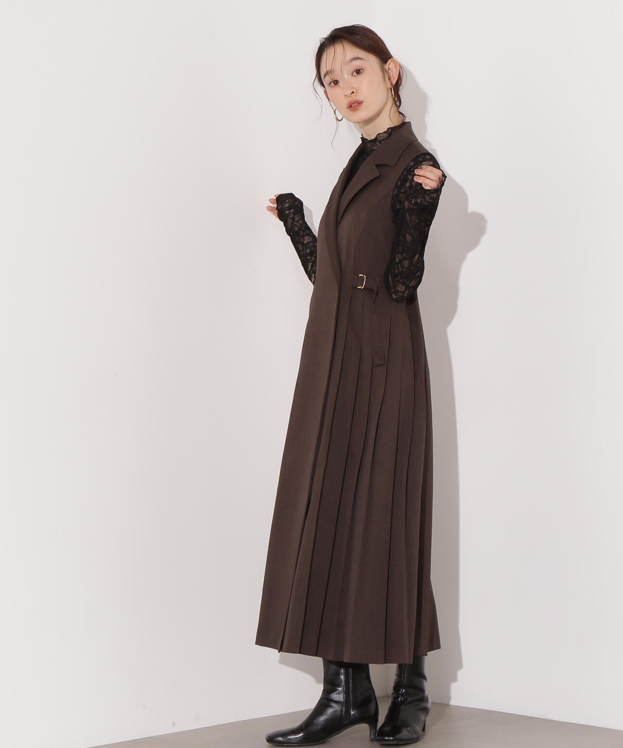 サイドプリーツテーラージャンスカ