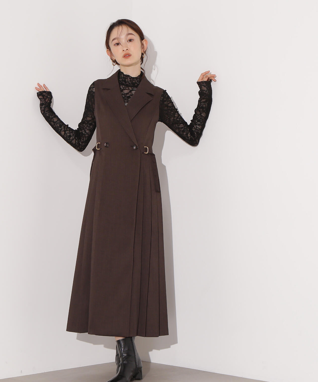 サイドプリーツテーラージャンスカ