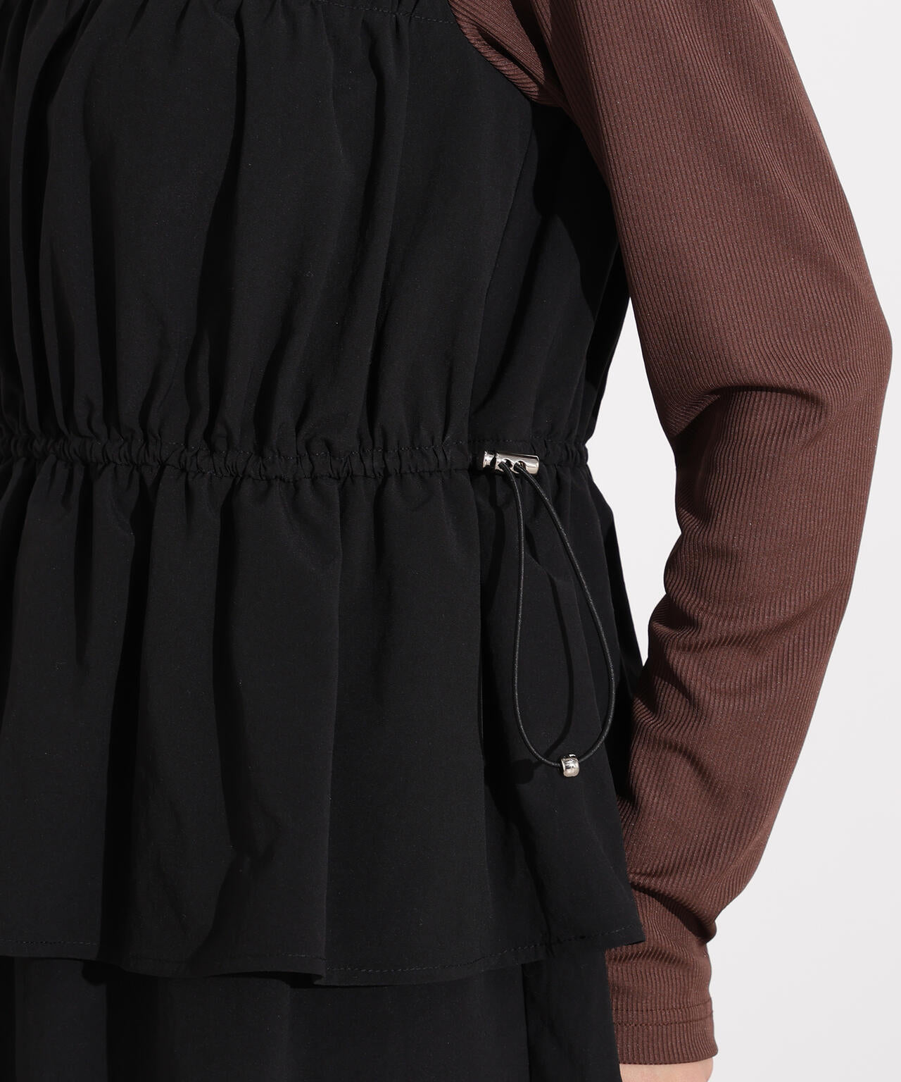 ドロストコードドッキングワンピース長袖