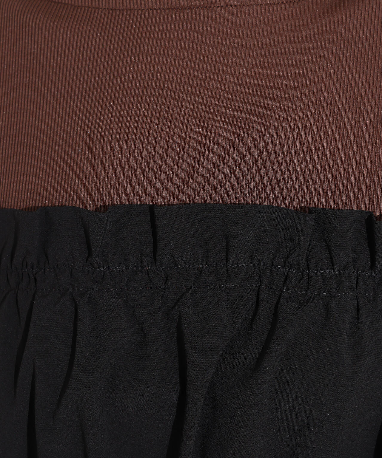 ドロストコードドッキングワンピース長袖