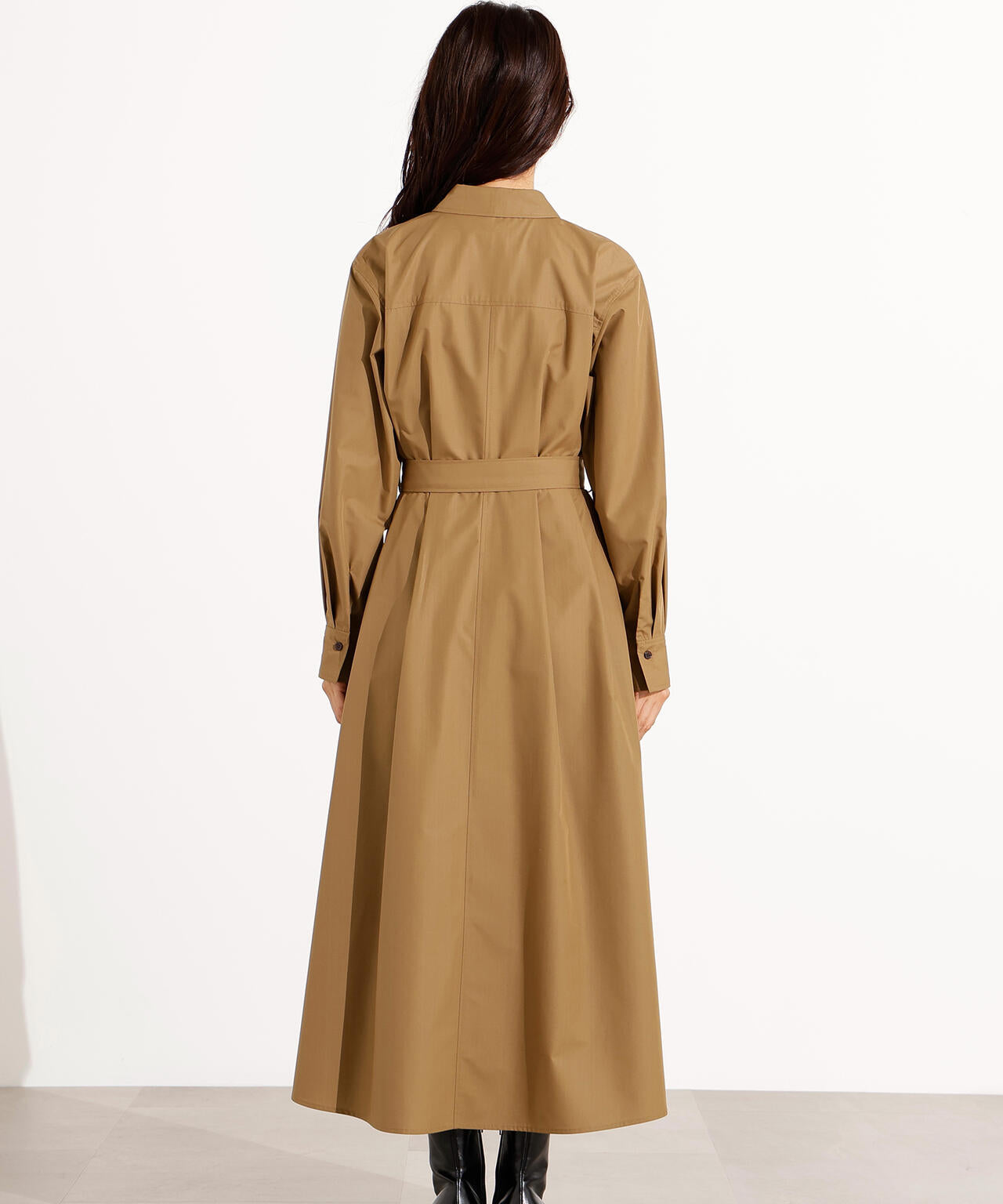 タック入りシャツワンピース