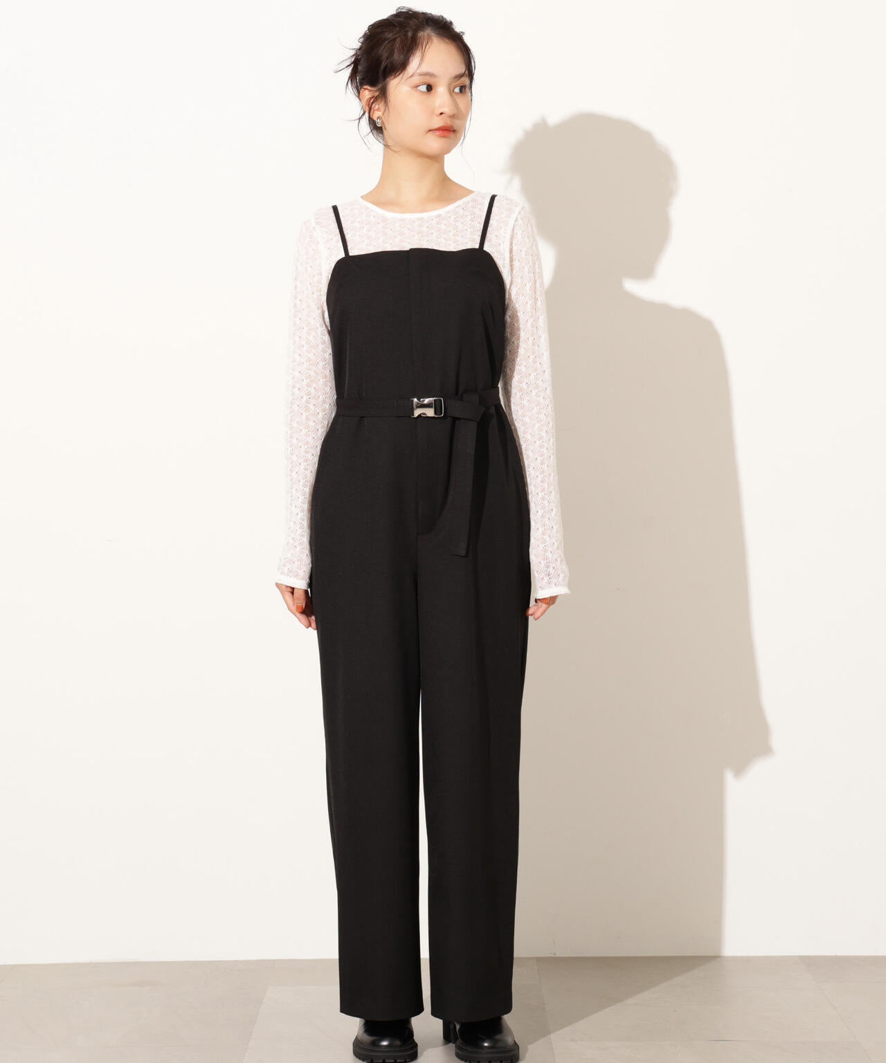 ベルト付きベアオールインワン