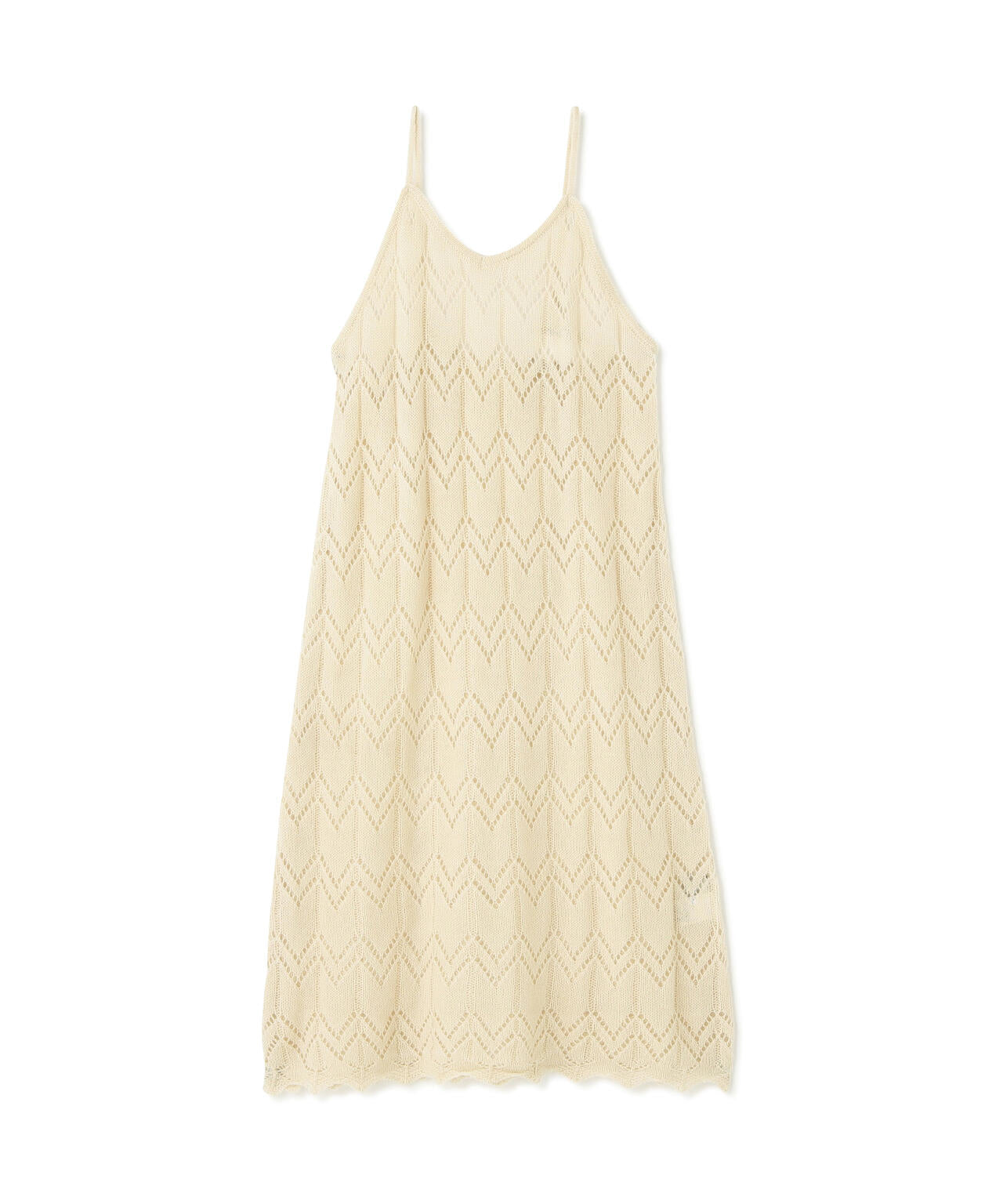 【岸本セシルさん着用】透かし編みニットキャミワンピース
