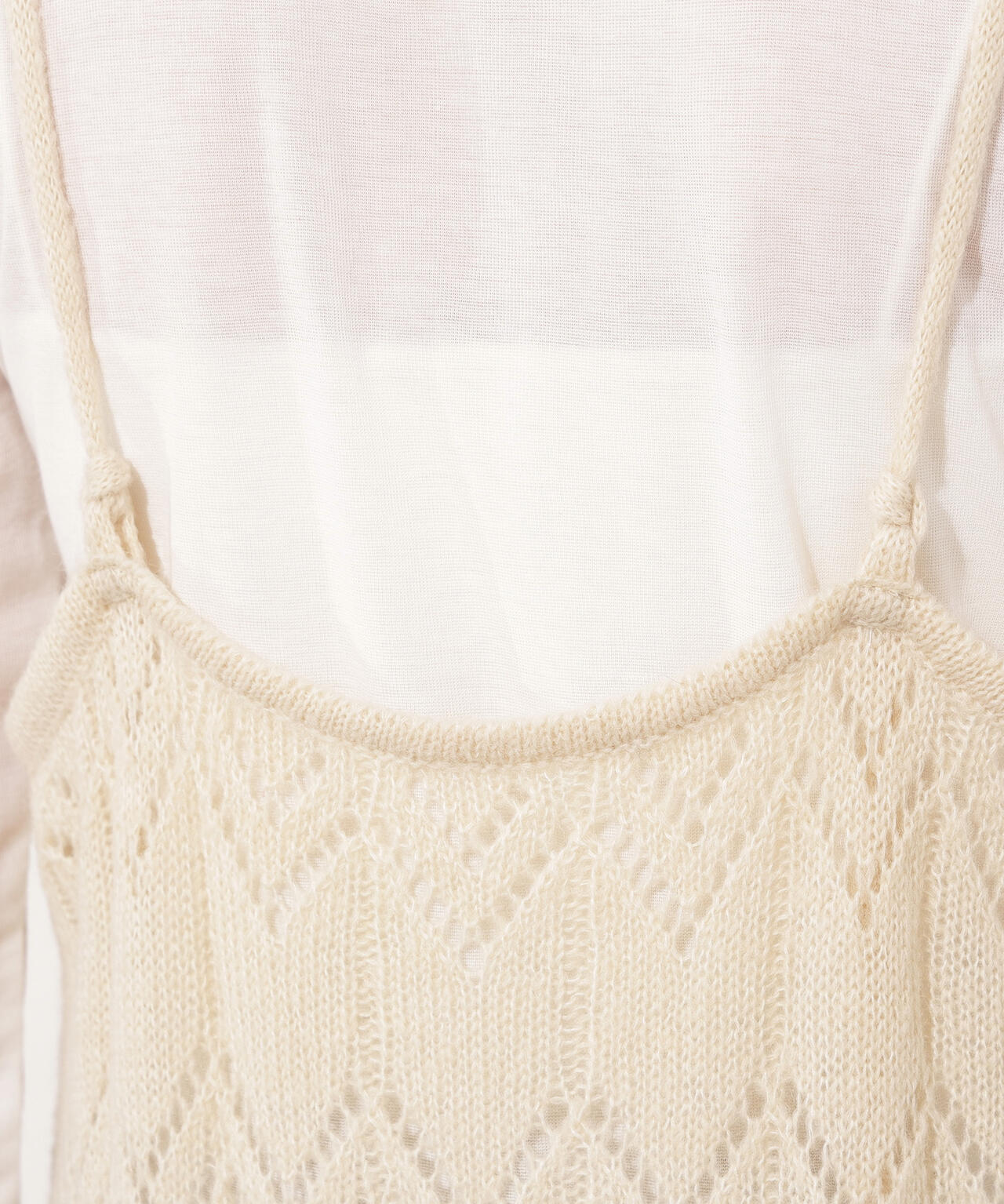 【岸本セシルさん着用】透かし編みニットキャミワンピース