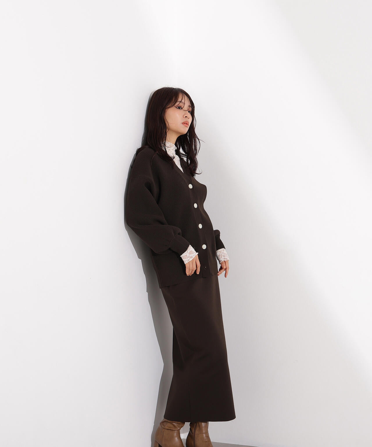 フォルムニットカーデセットアップ