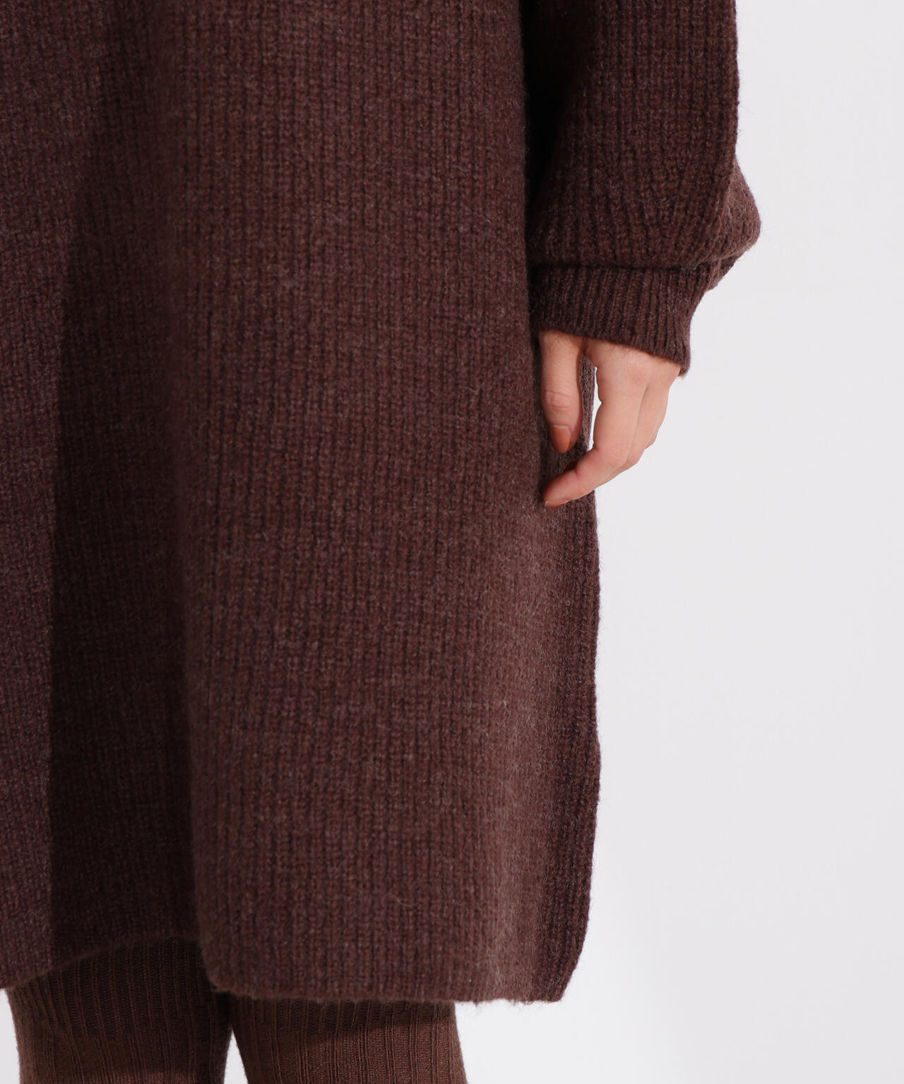 襟付ミニニットワンピース