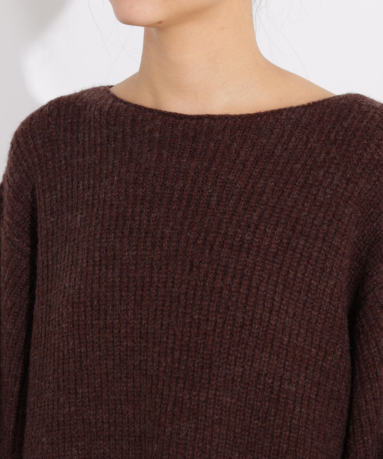 襟付ミニニットワンピース