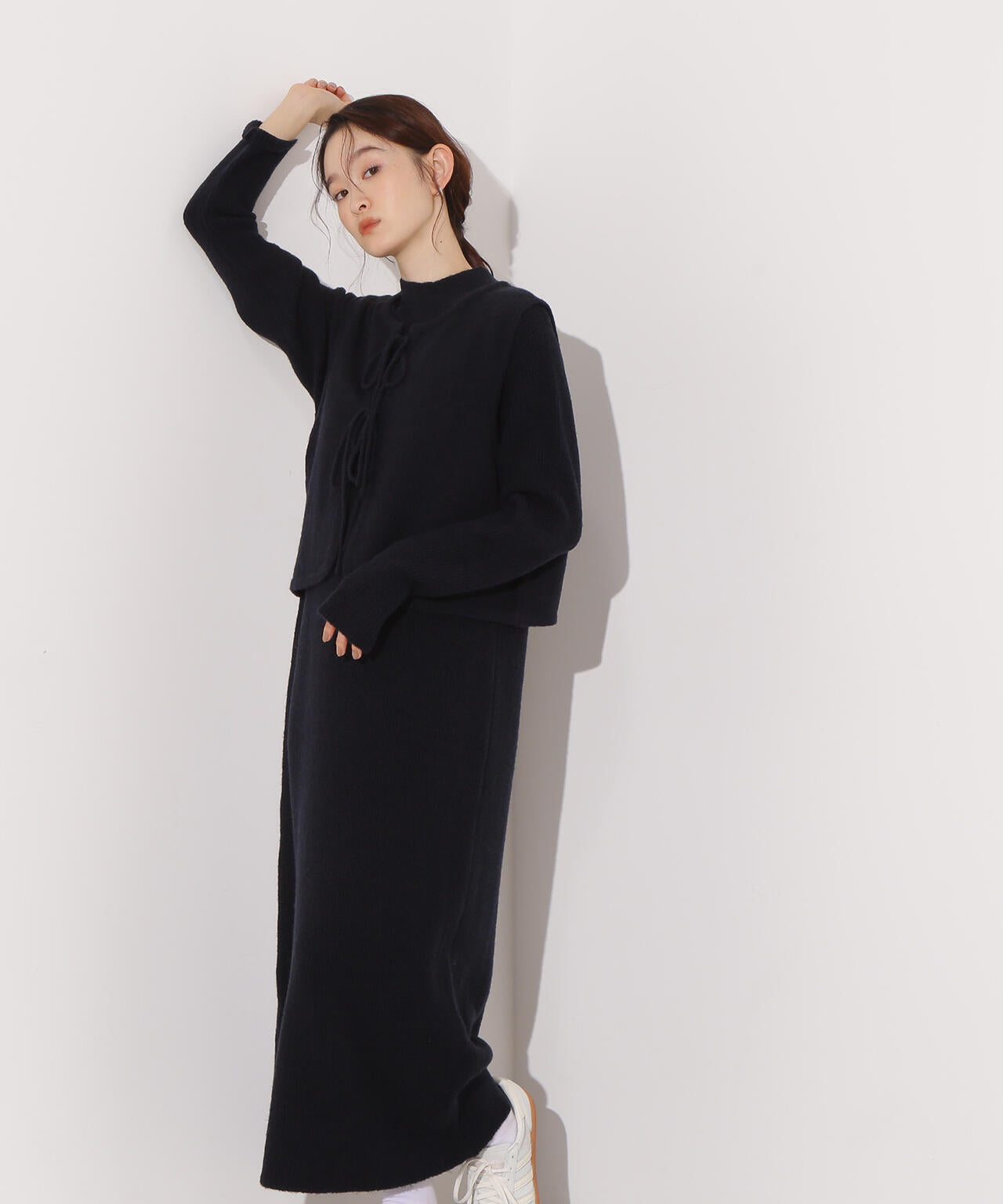 リボンニットアンサンブルワンピース