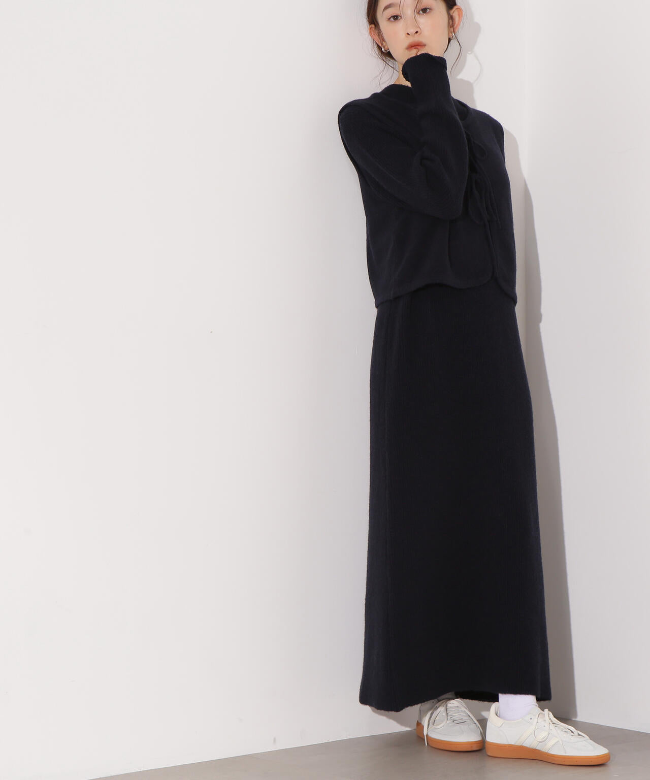 リボンニットアンサンブルワンピース