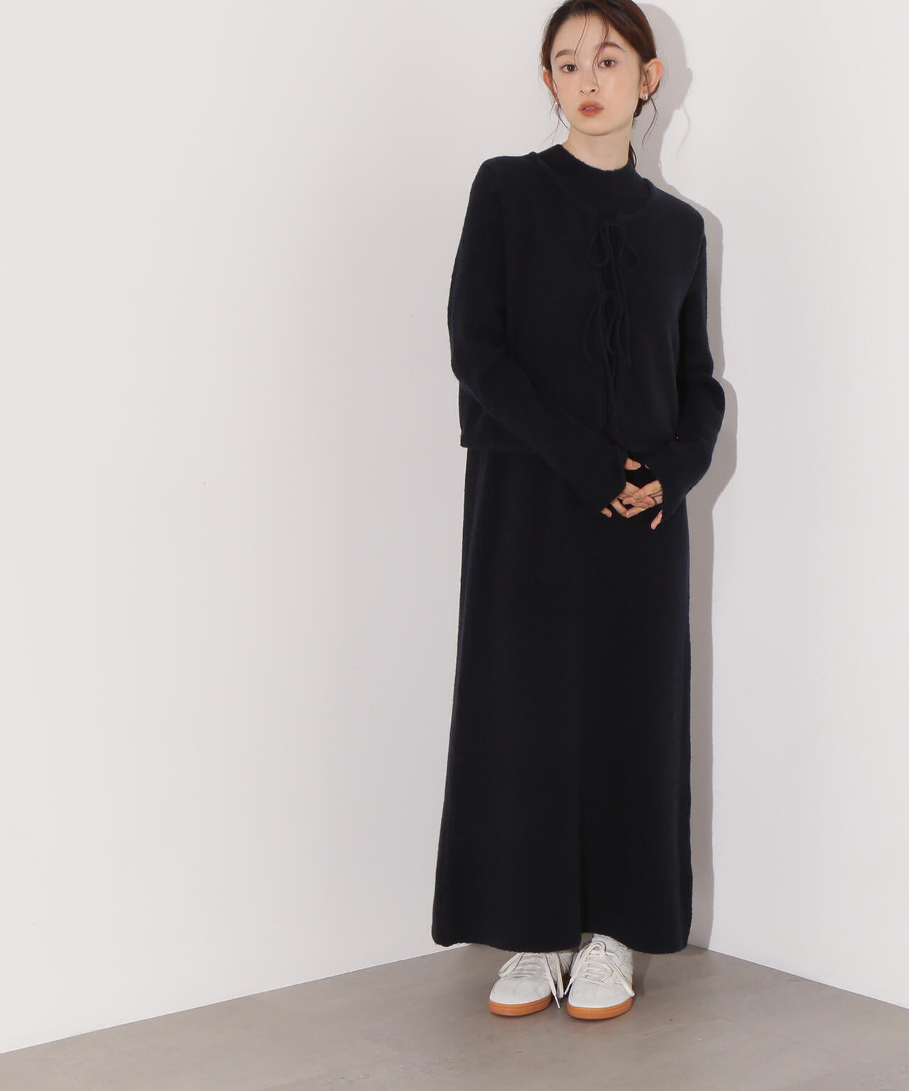 リボンニットアンサンブルワンピース