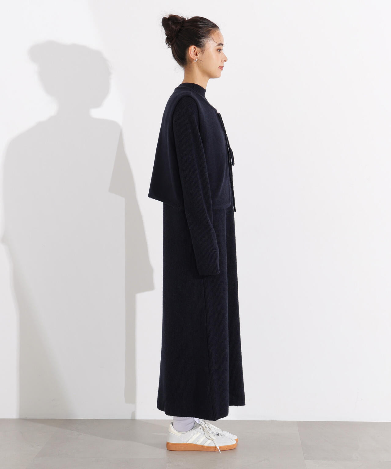 リボンニットアンサンブルワンピース