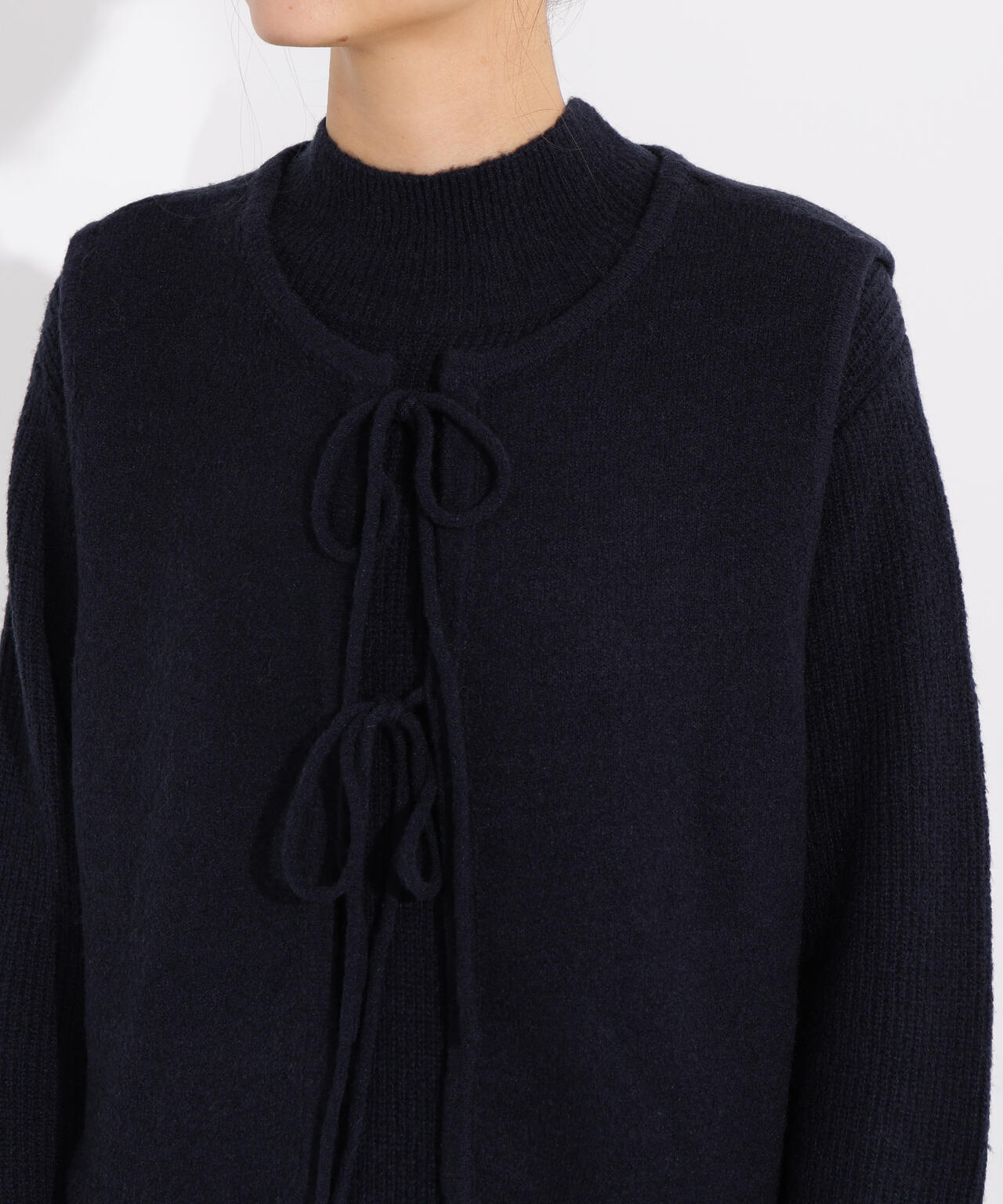 リボンニットアンサンブルワンピース