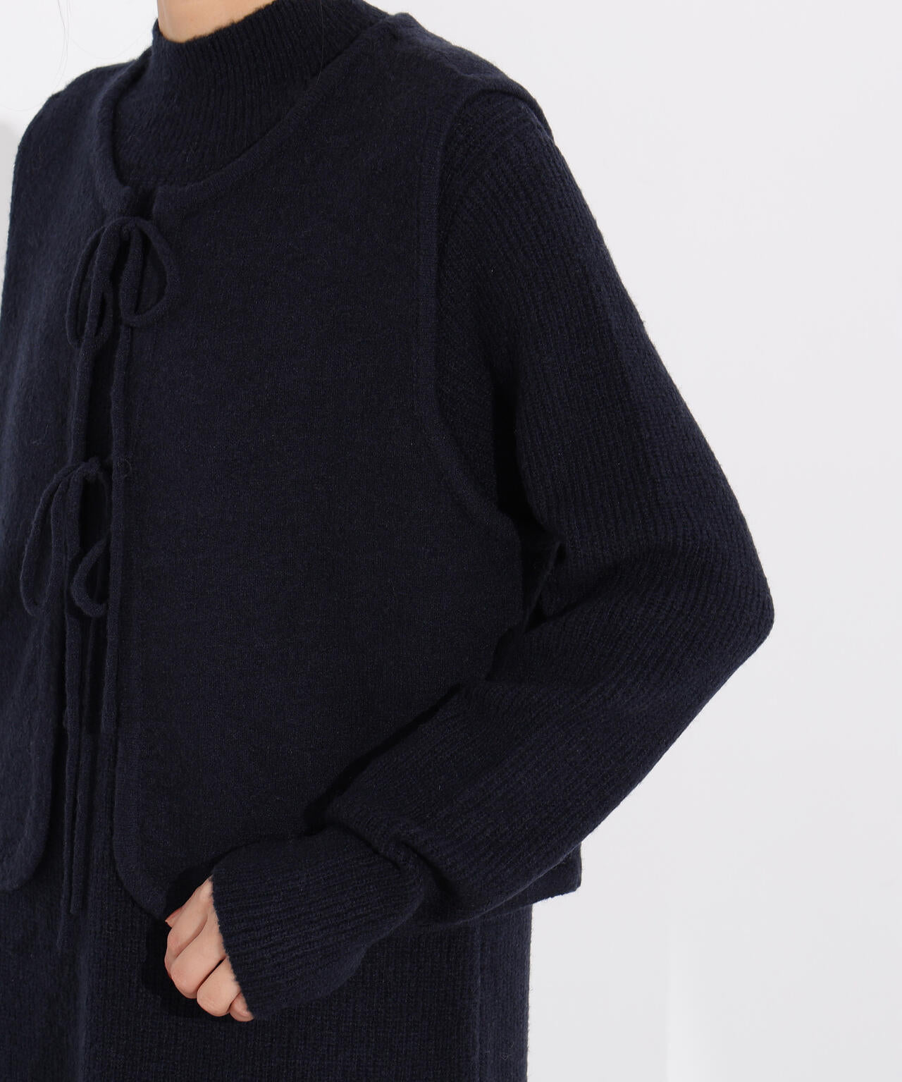 リボンニットアンサンブルワンピース