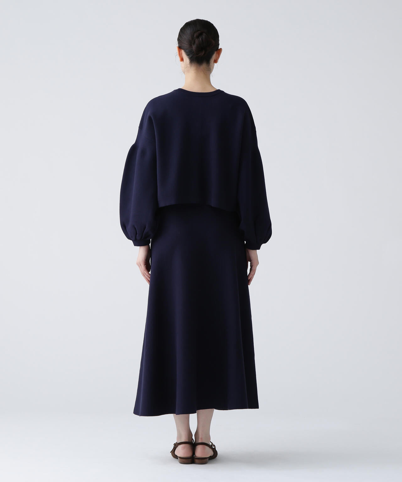 【瞬間コーデ】洗える楽ちんキレイ見え2WAYパールボタンニットアップ