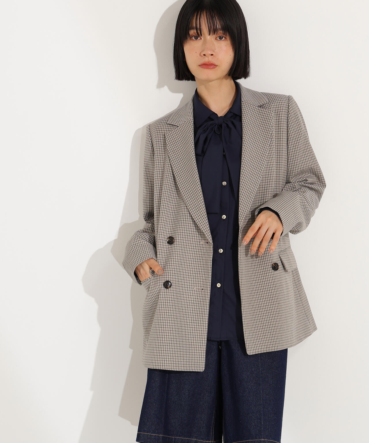 【岸本セシルさん着用】ダブルブレストテーラードジャケット