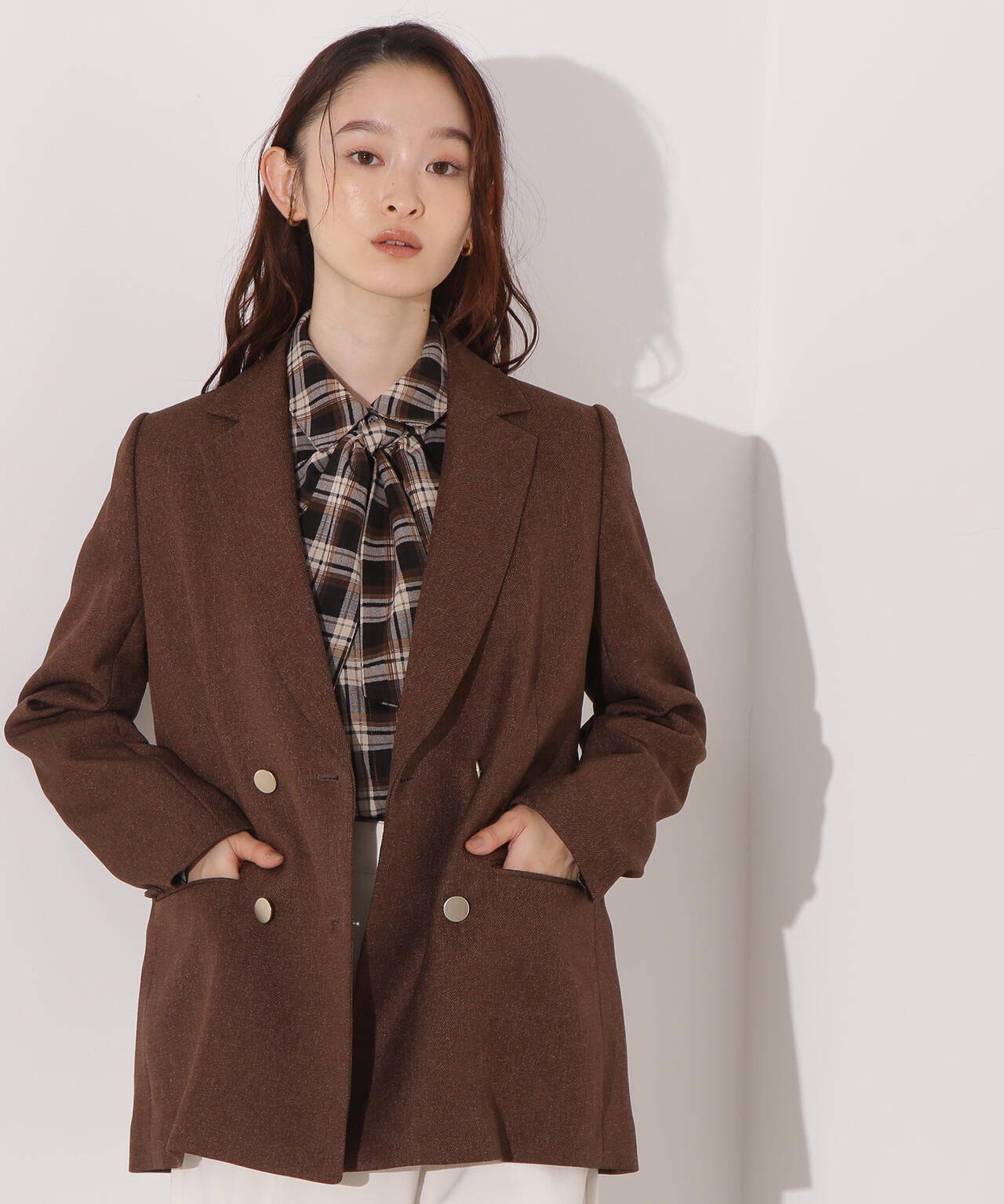 【岸本セシルさん着用】ダブルブレストテーラードジャケット