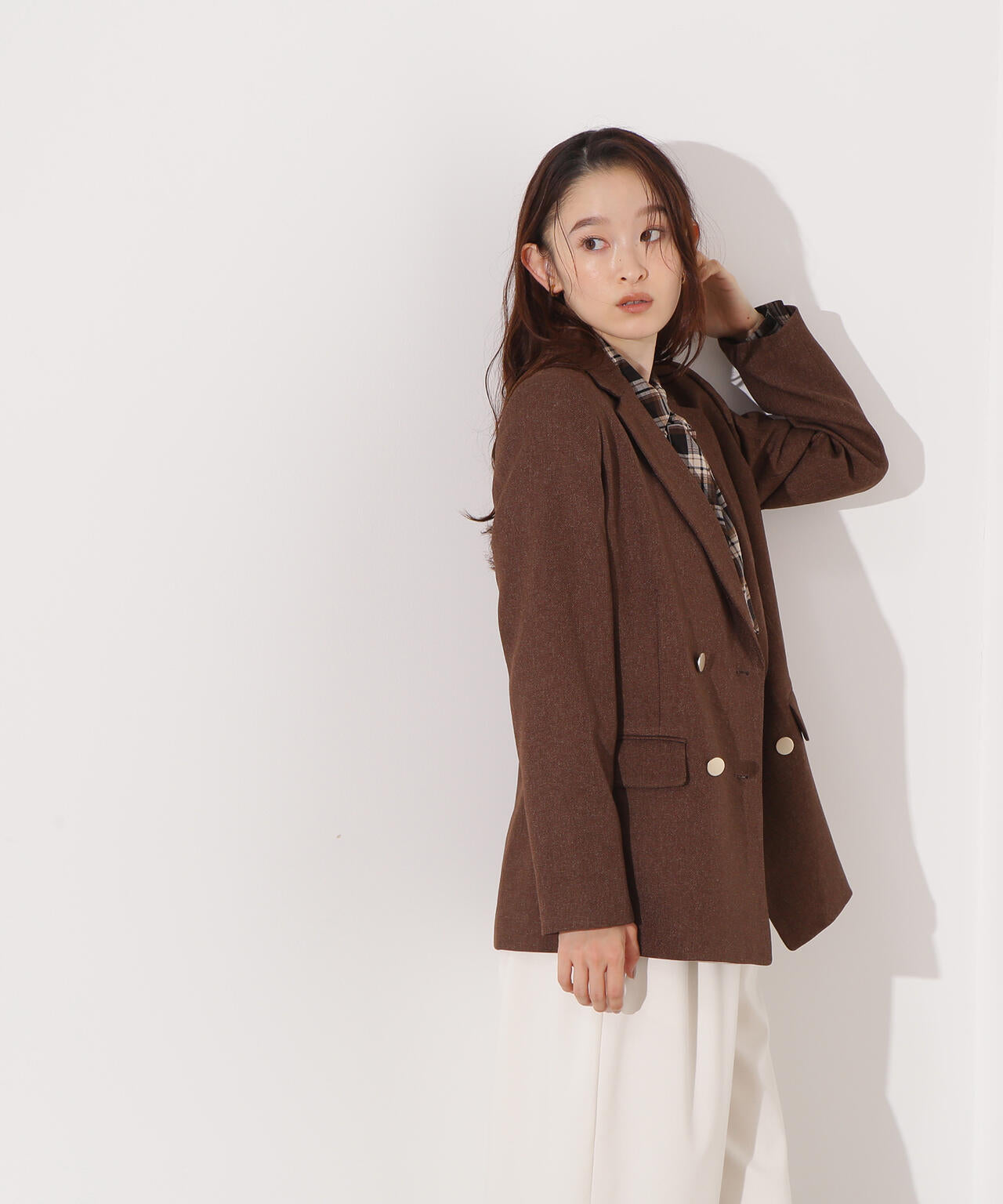 【岸本セシルさん着用】ダブルブレストテーラードジャケット