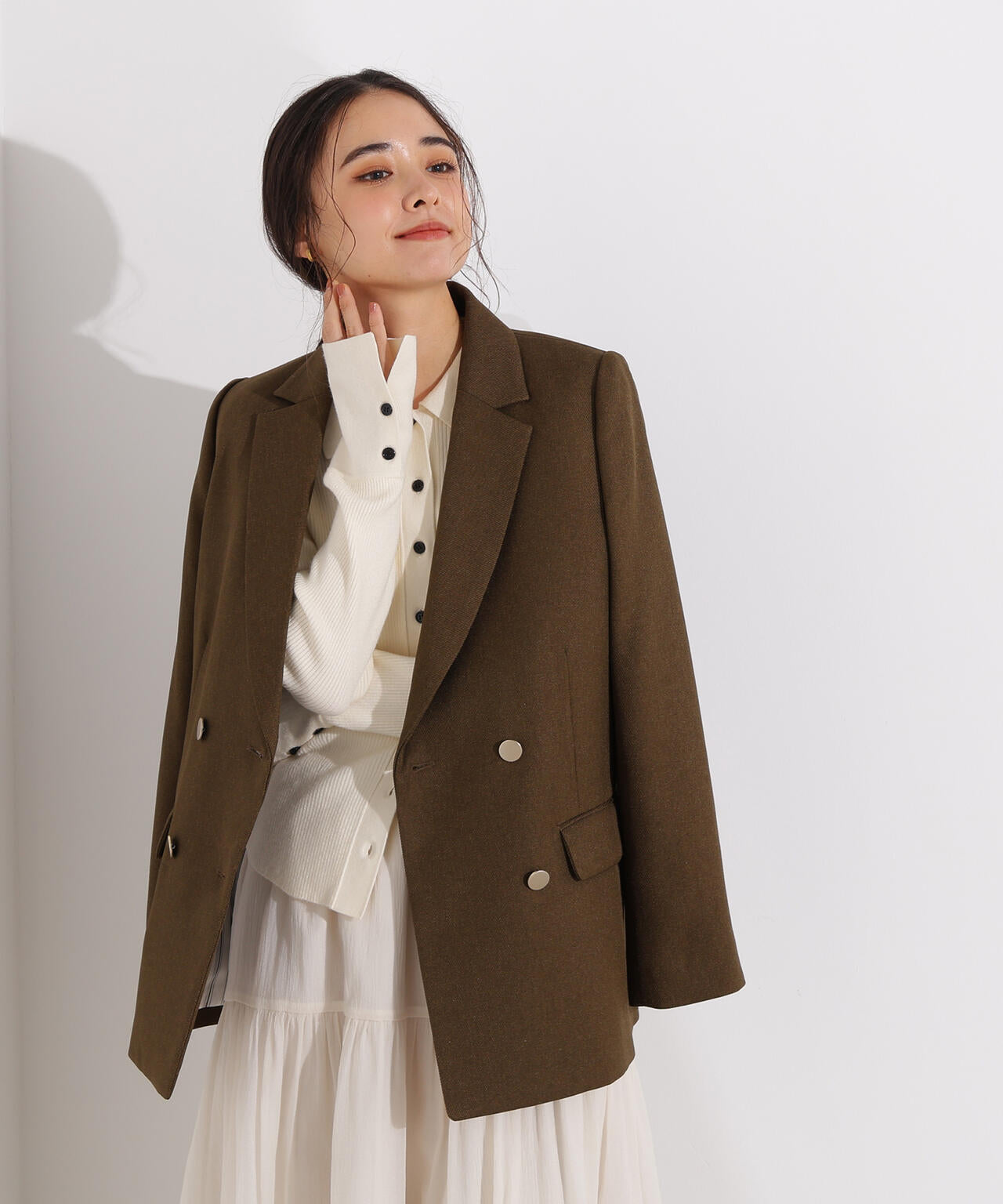 【岸本セシルさん着用】ダブルブレストテーラードジャケット