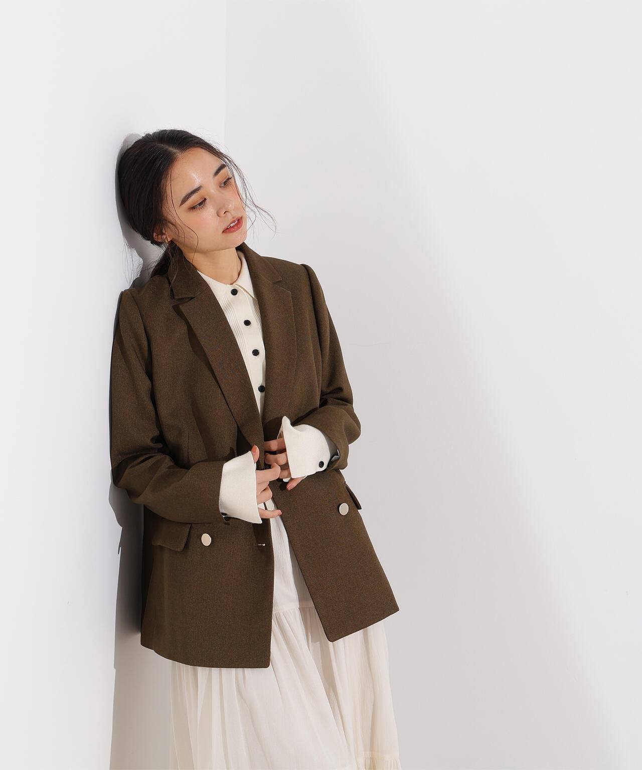 【岸本セシルさん着用】ダブルブレストテーラードジャケット