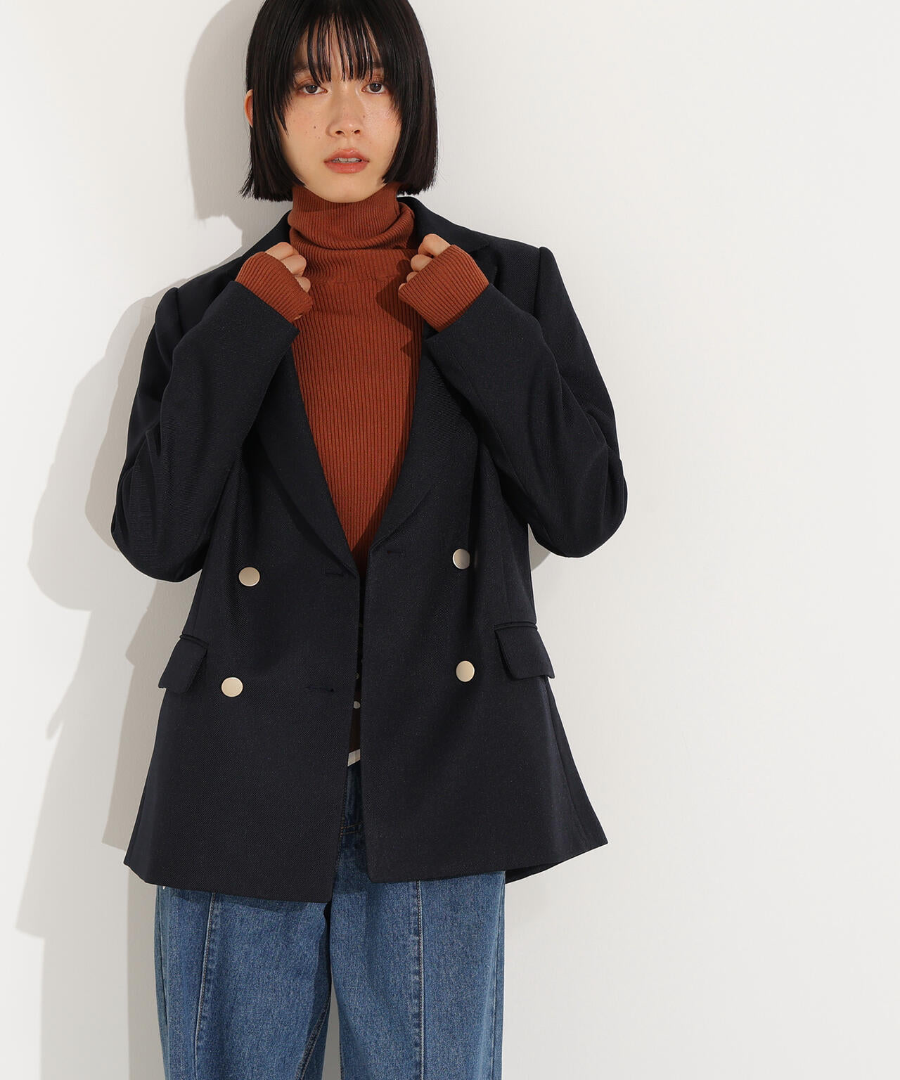 【岸本セシルさん着用】ダブルブレストテーラードジャケット