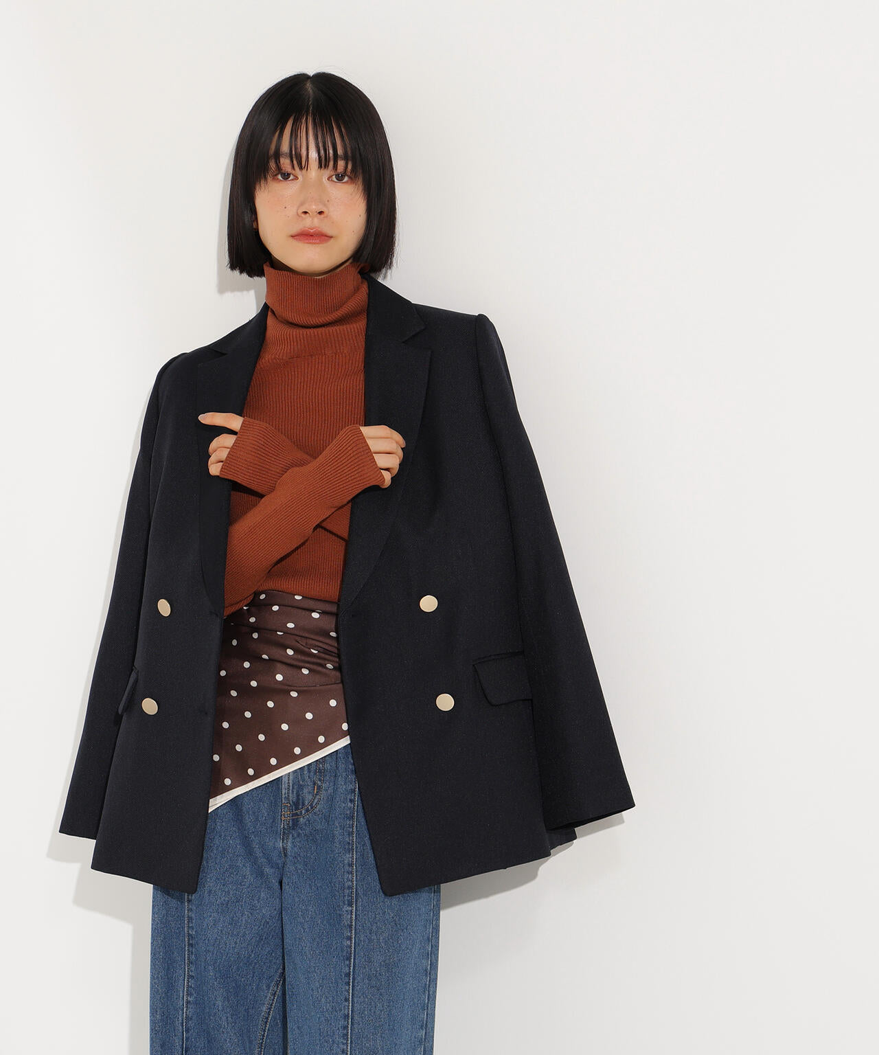 【岸本セシルさん着用】ダブルブレストテーラードジャケット