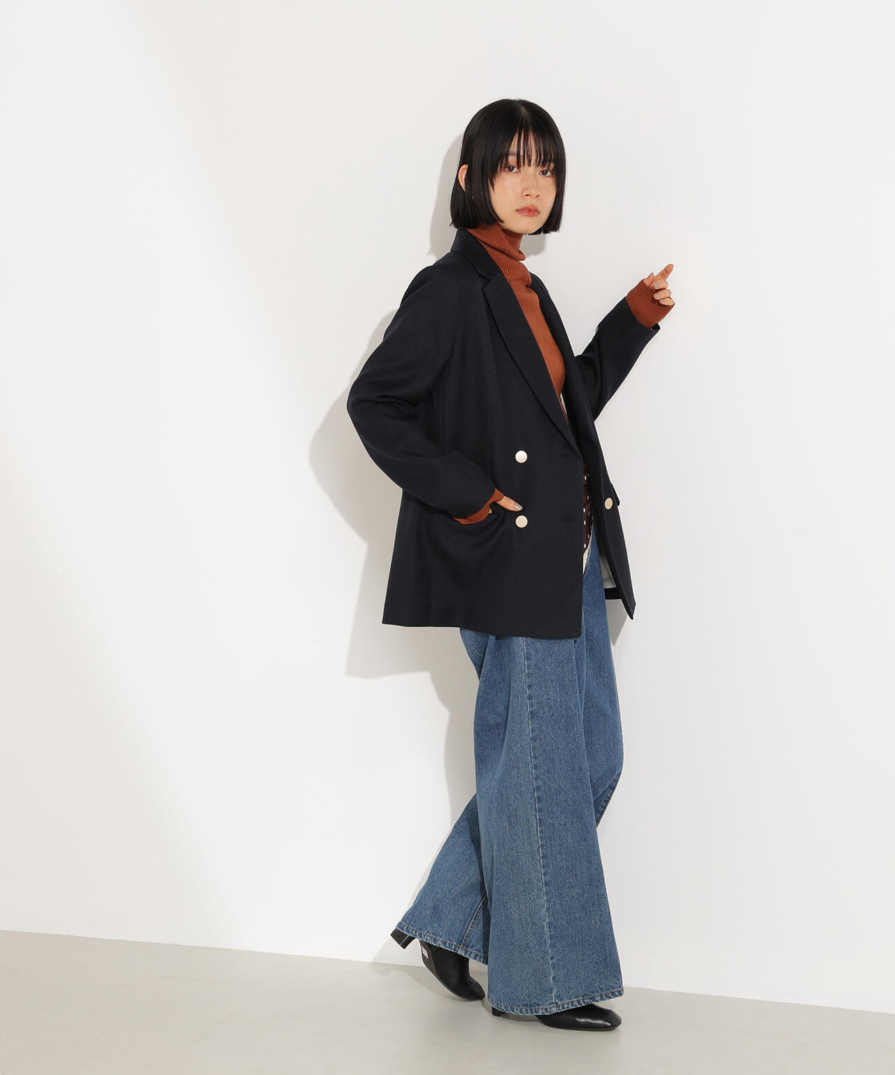 【岸本セシルさん着用】ダブルブレストテーラードジャケット