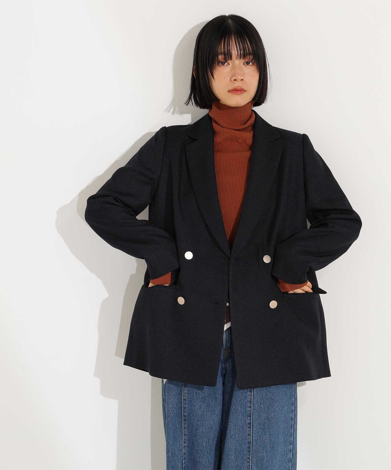 【岸本セシルさん着用】ダブルブレストテーラードジャケット