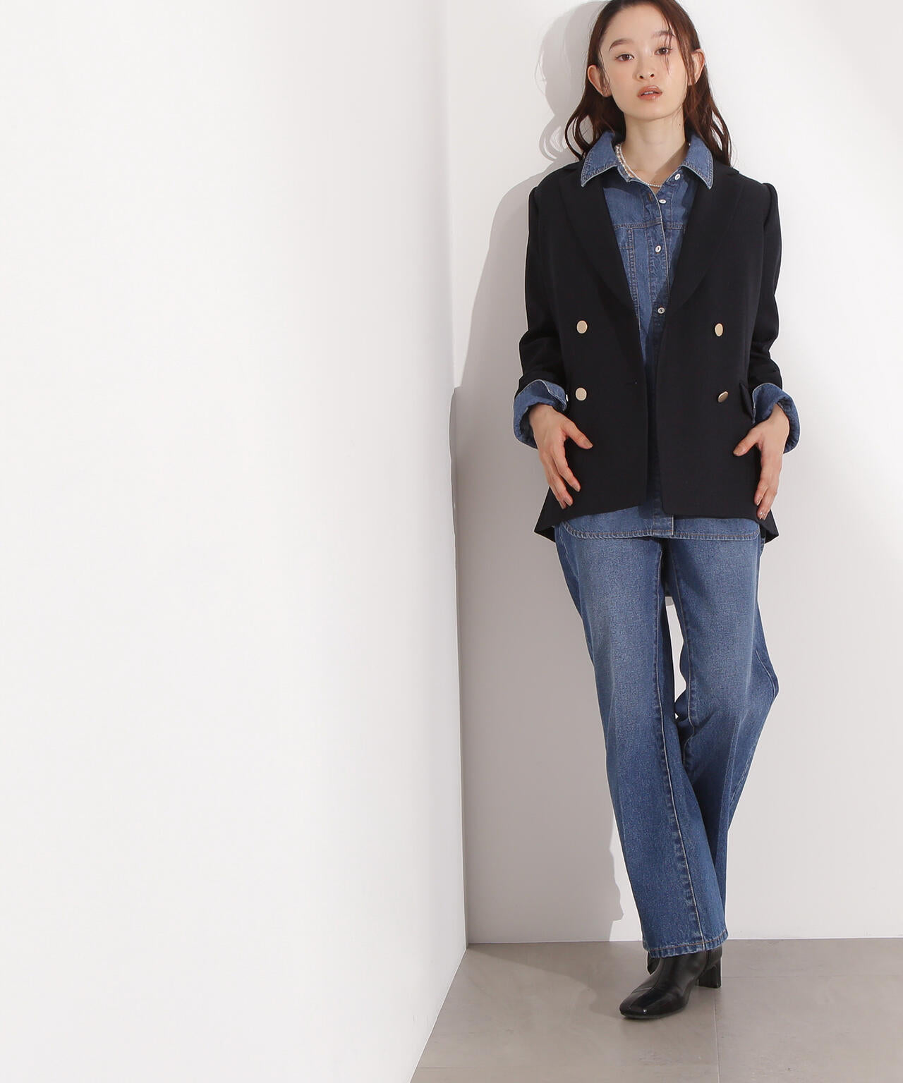 【岸本セシルさん着用】ダブルブレストテーラードジャケット