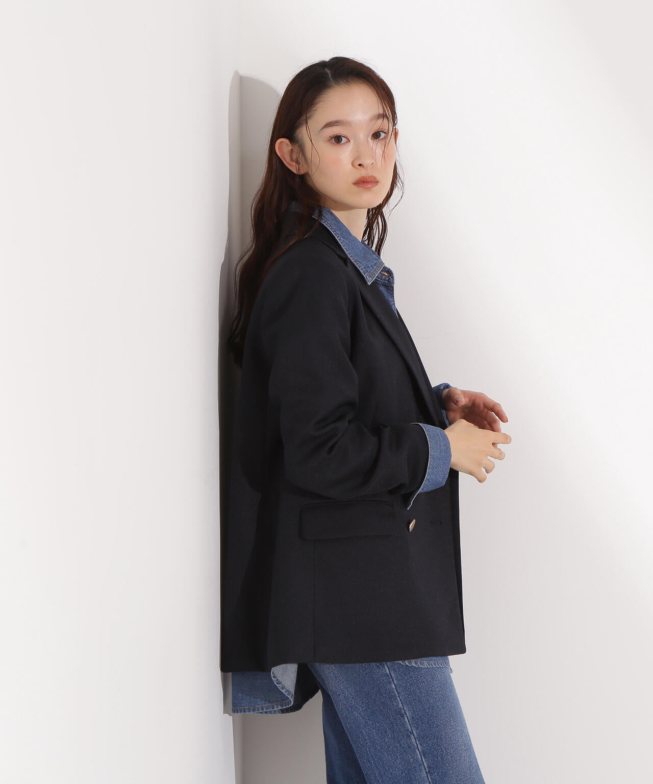 【岸本セシルさん着用】ダブルブレストテーラードジャケット