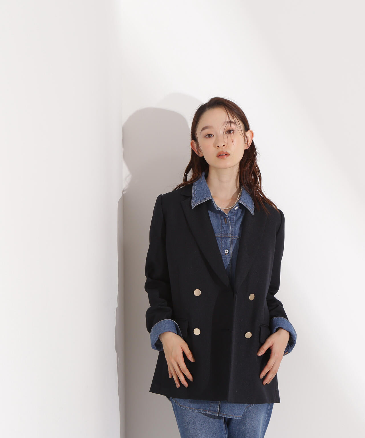 【岸本セシルさん着用】ダブルブレストテーラードジャケット